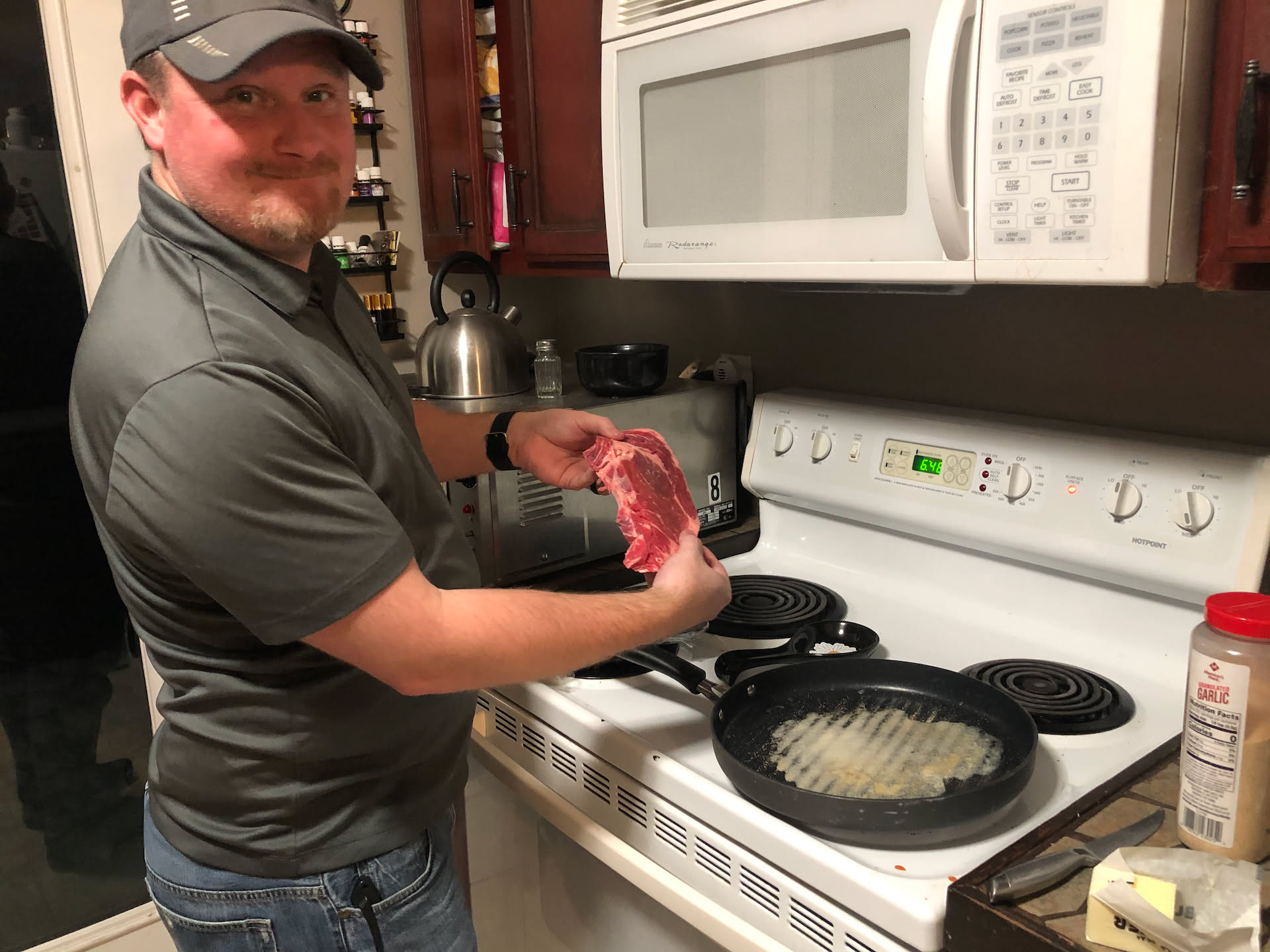 For dinner, we are trying to pick up Tyson and Amber’s tradition of cooking some fat steaks instead of going out to eat.