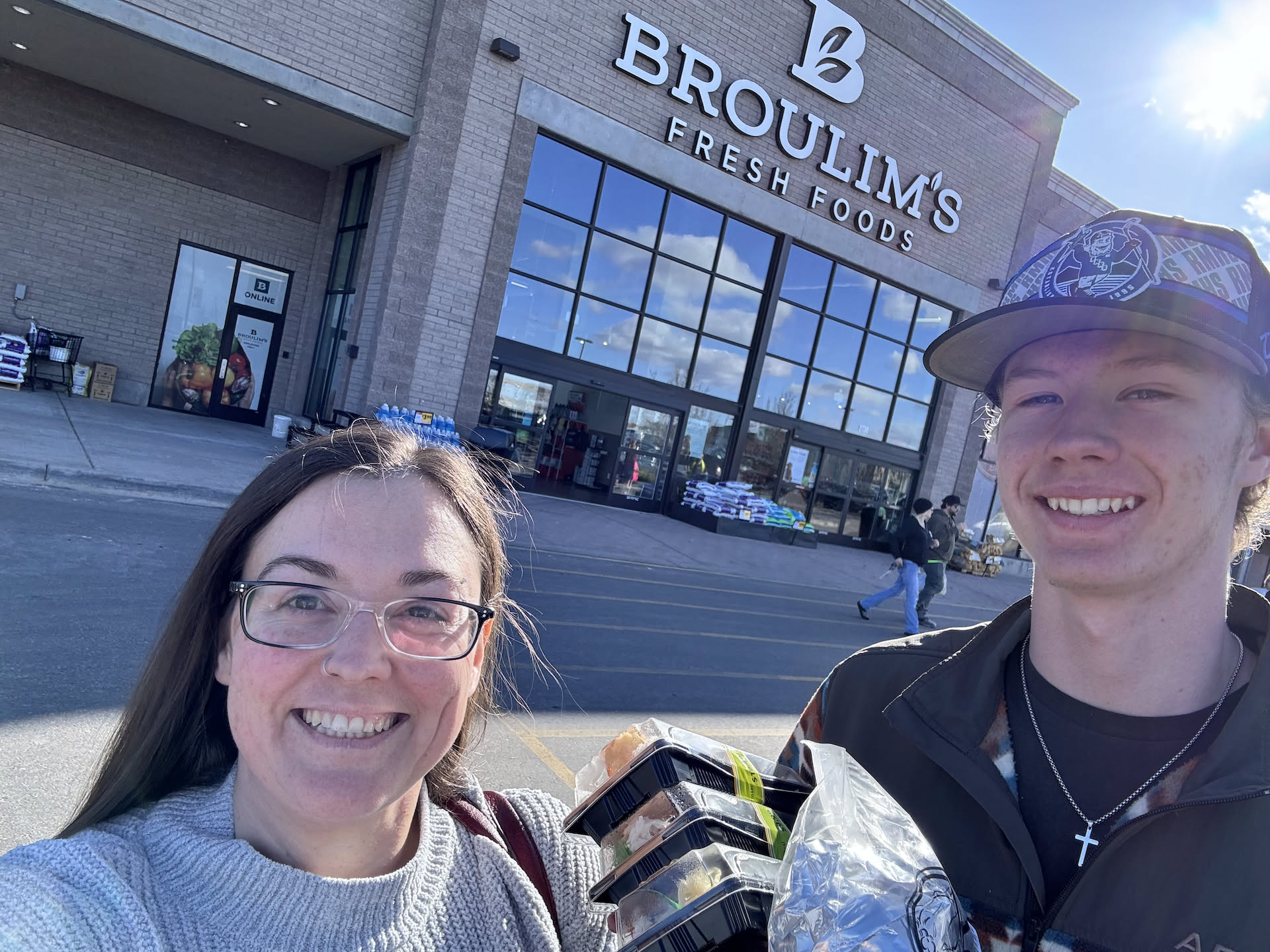 Deanna and Avery then made a quick stop at Broulim’s to get some food before Avery’s championship game.