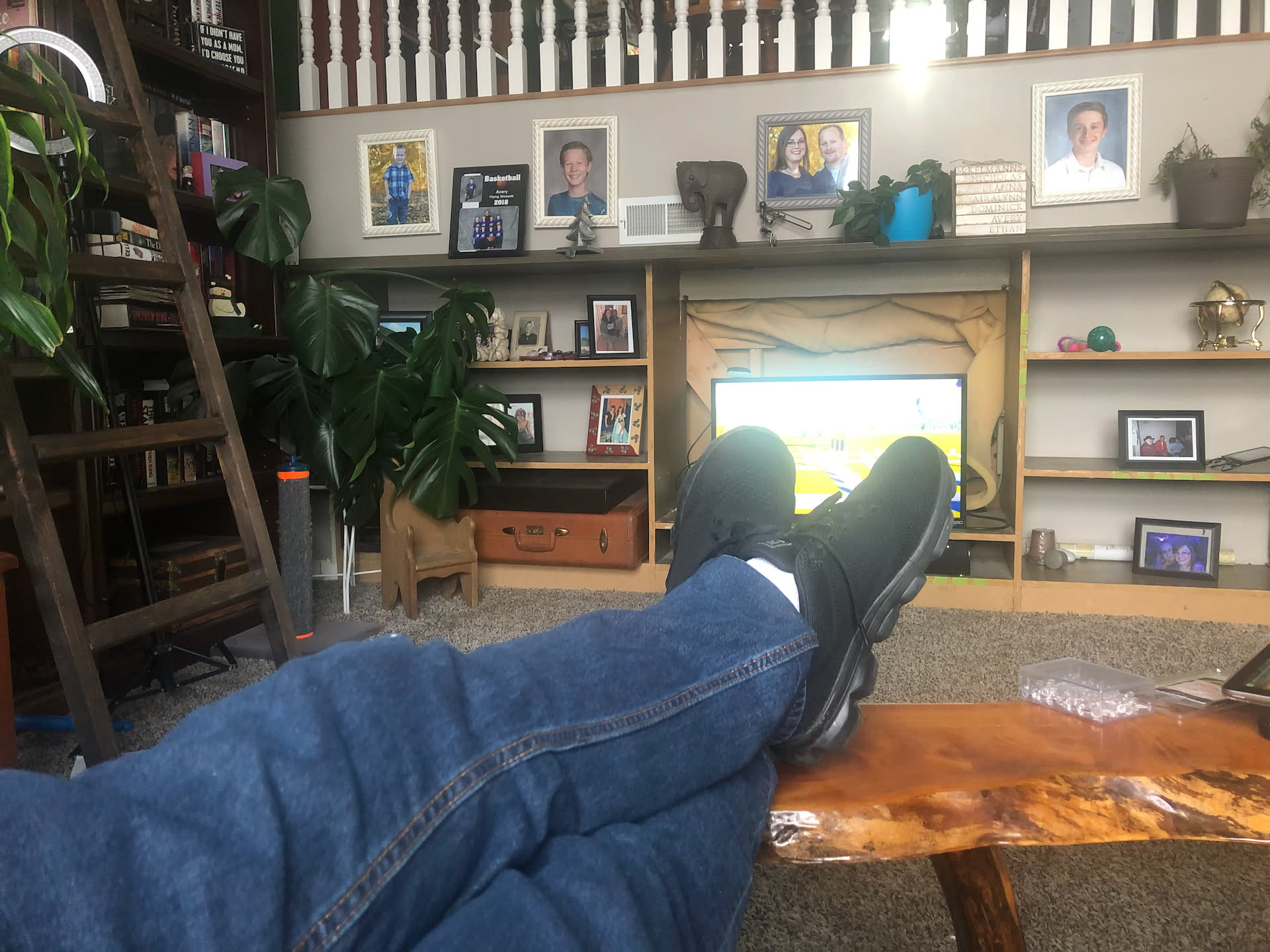 Just relaxing, I know it looks like we do this a lot, but I promise you, it’s not as much as it seems.