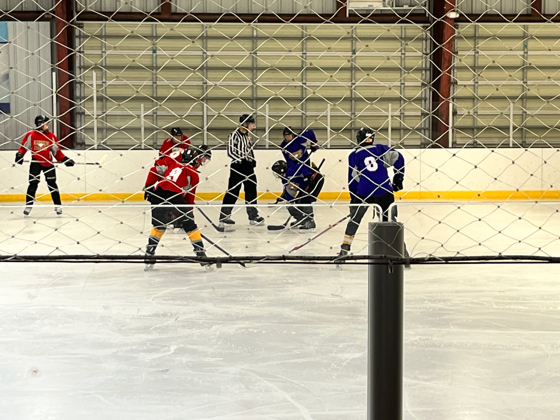 After dinner, Deanna needed to take Avery to hockey.