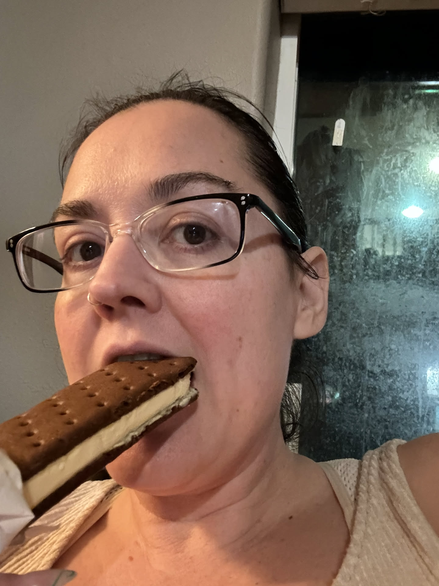 When we got home work (yes Deanna did end up going to the laundromat to hang out with Nick and help him with laundry) we grabbed a snack.