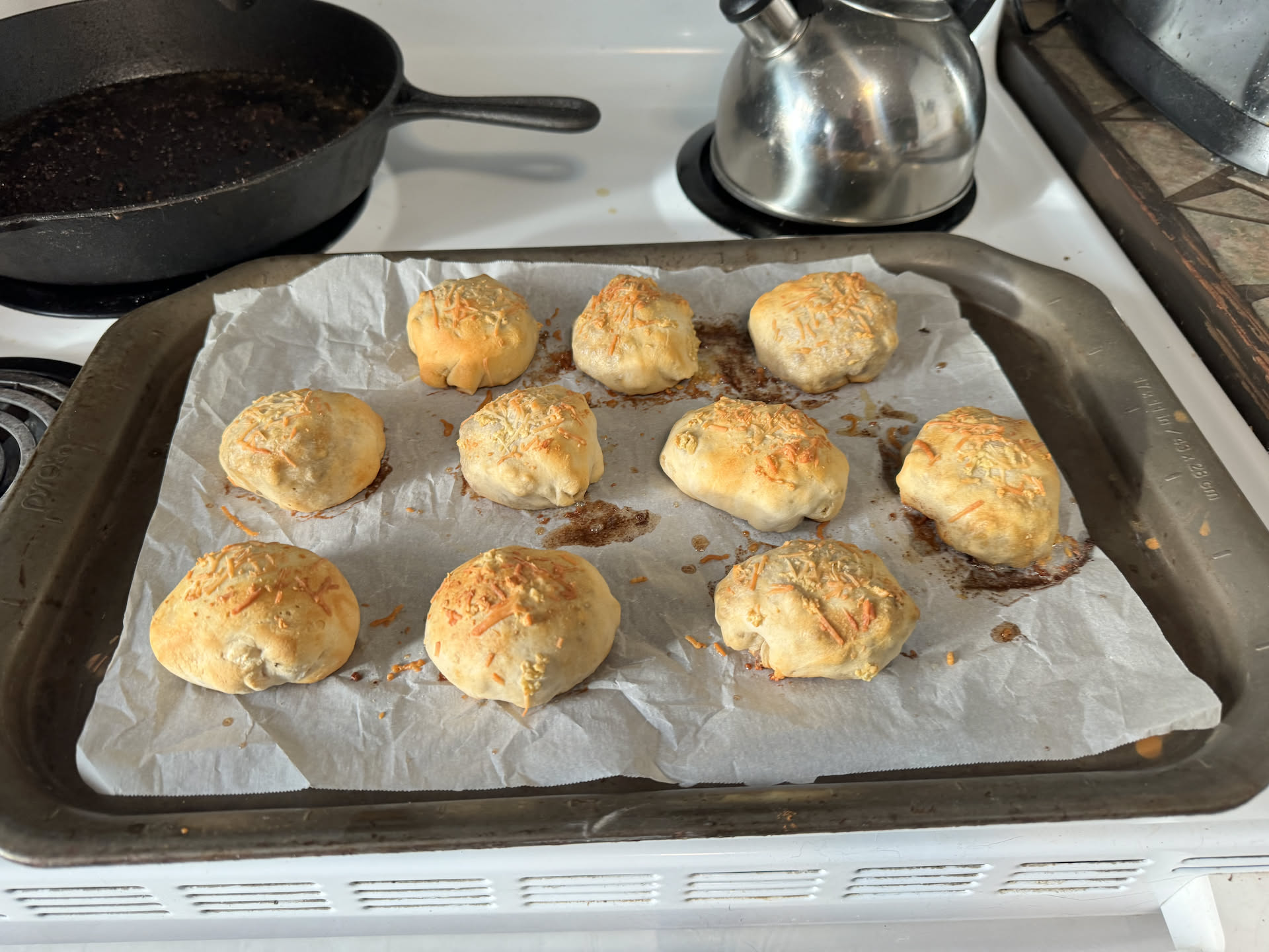 She was still able to make some awesome cheeseburger bombs…
