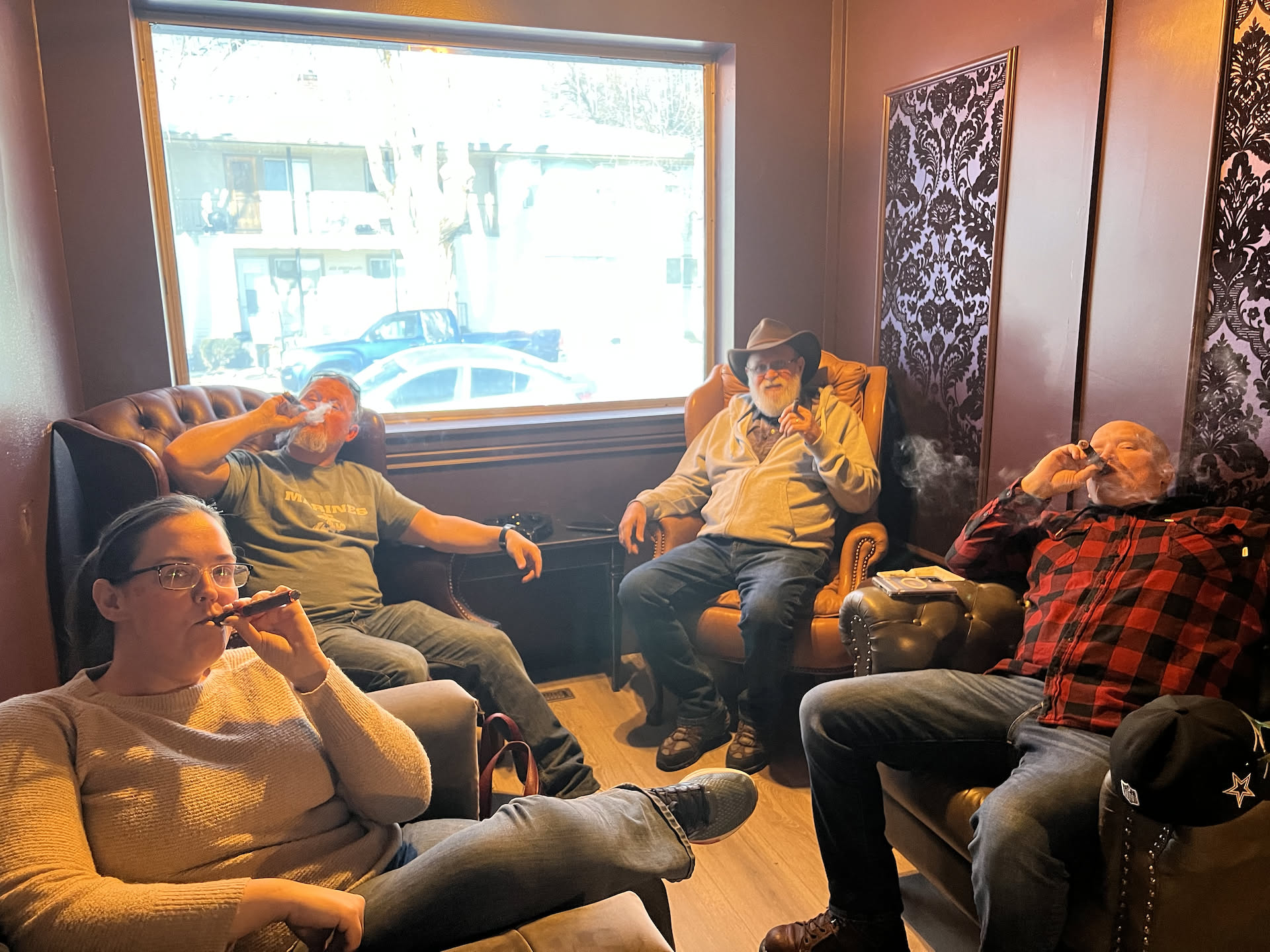 We then headed into one of their 5 lounges to enjoy the smoke and talk.