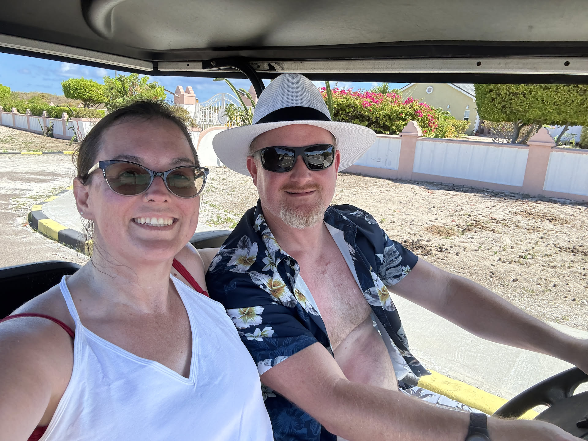Rented a golf cart and toured the entire island of Turks and Caicos!