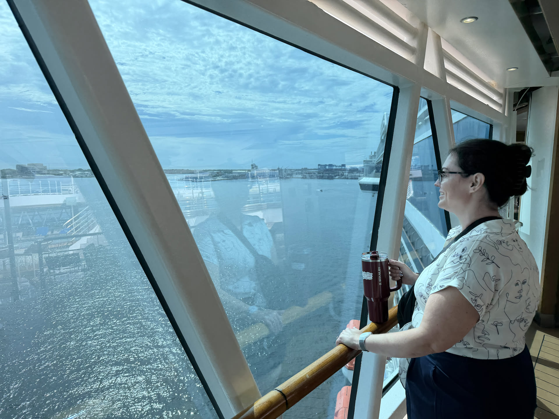 We are on! Haven’t set sail yet… so we are just walking around checking things out.