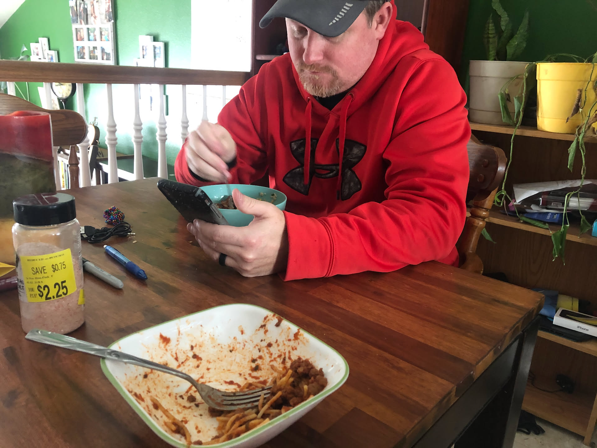 Leftover lunch again with my love.