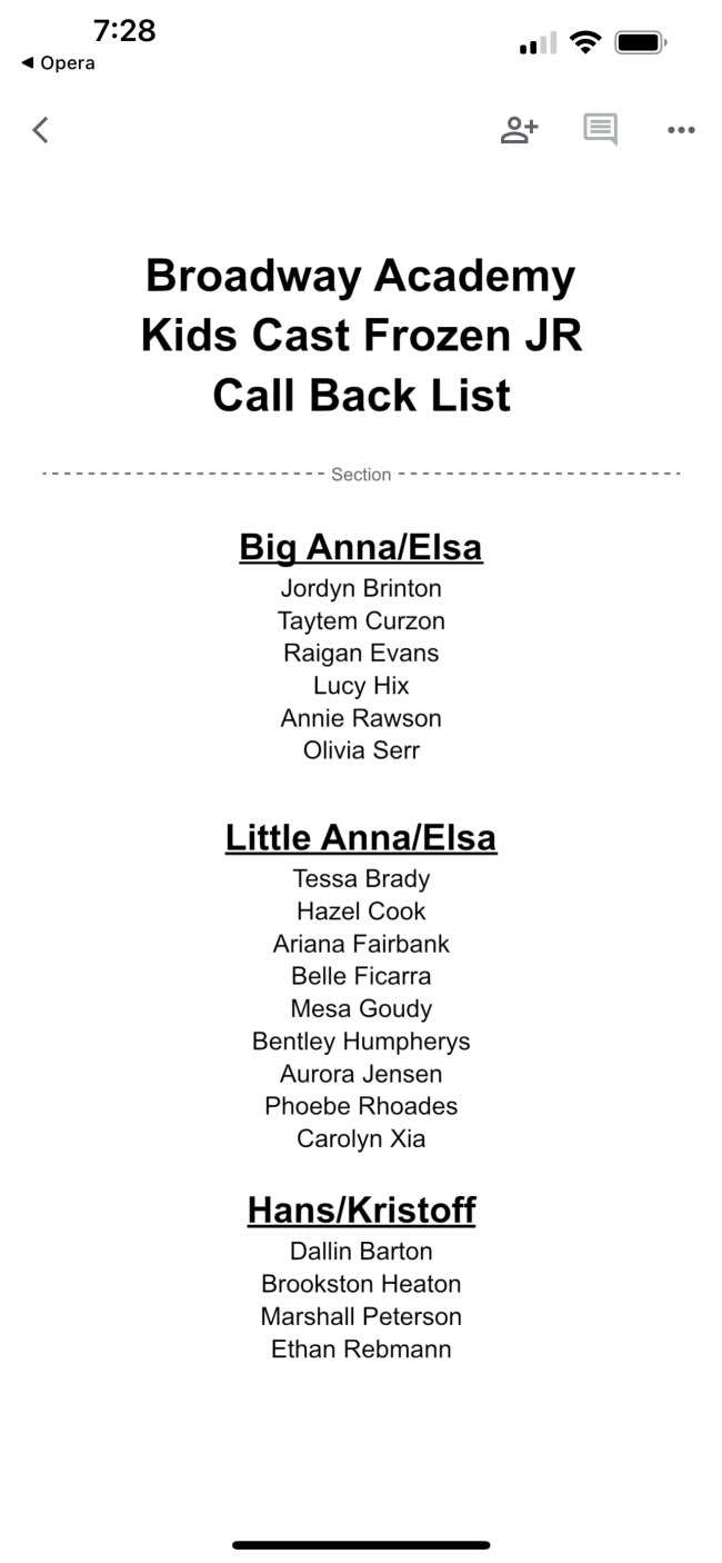 We woke up this morning to some great news – Ethan got a call back for a named roll in the play at Center Stage – so proud of him.