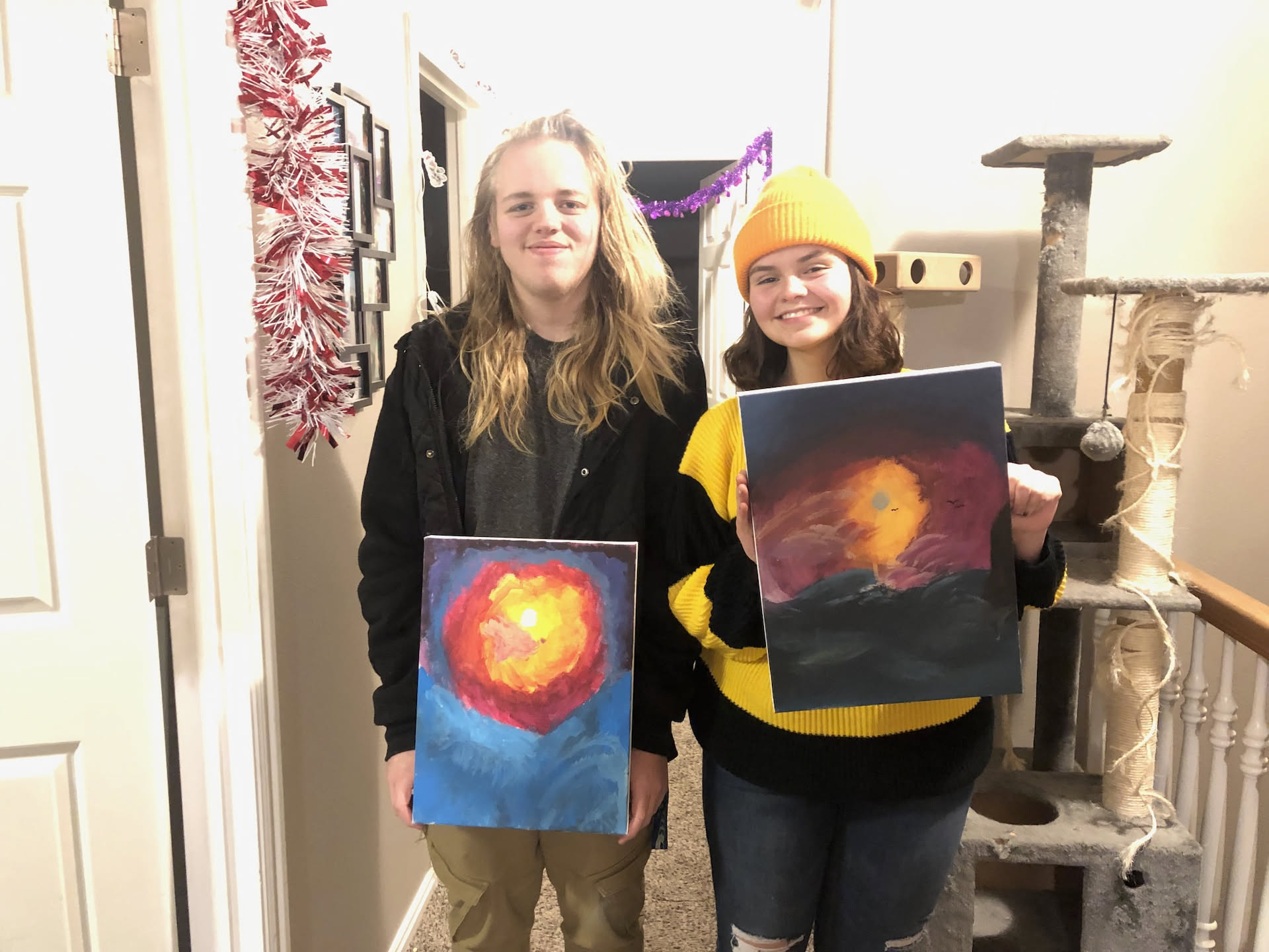 Airalynn had a painting date with her boyfriend.