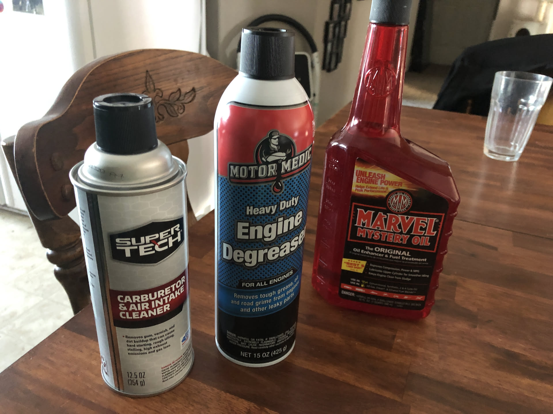 Walmart delivered Nick some more supplies to work on small engines… different type of hobby for him, but He is really enjoying it.