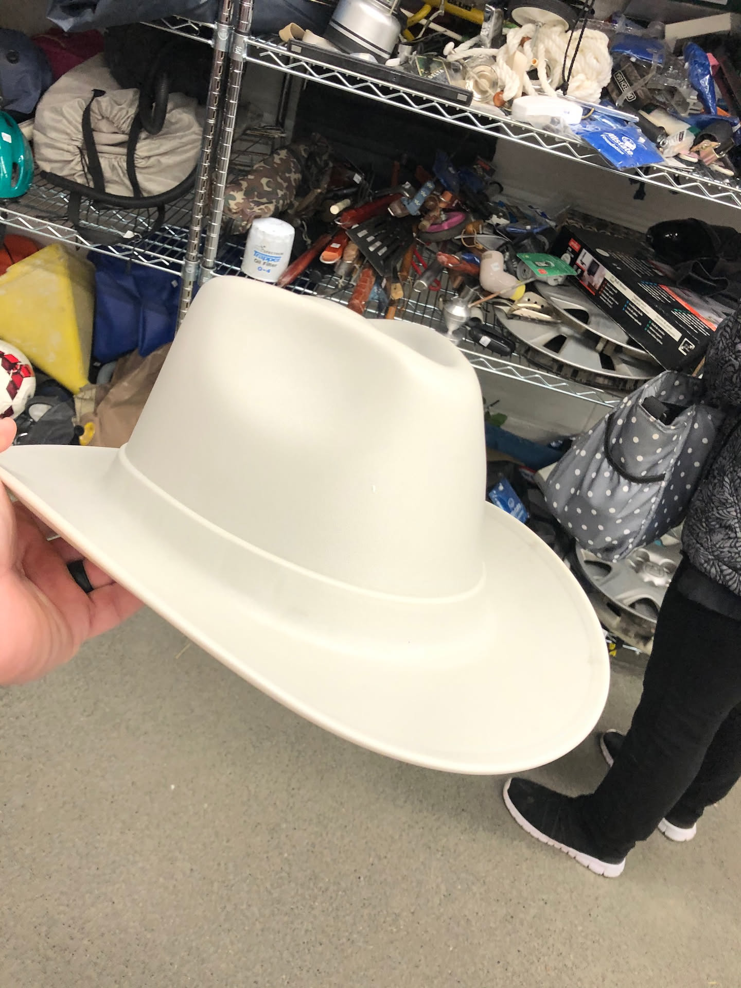 Took a trip to DI and look what I found… its a cowboy hardhat… did I buy it? duh!