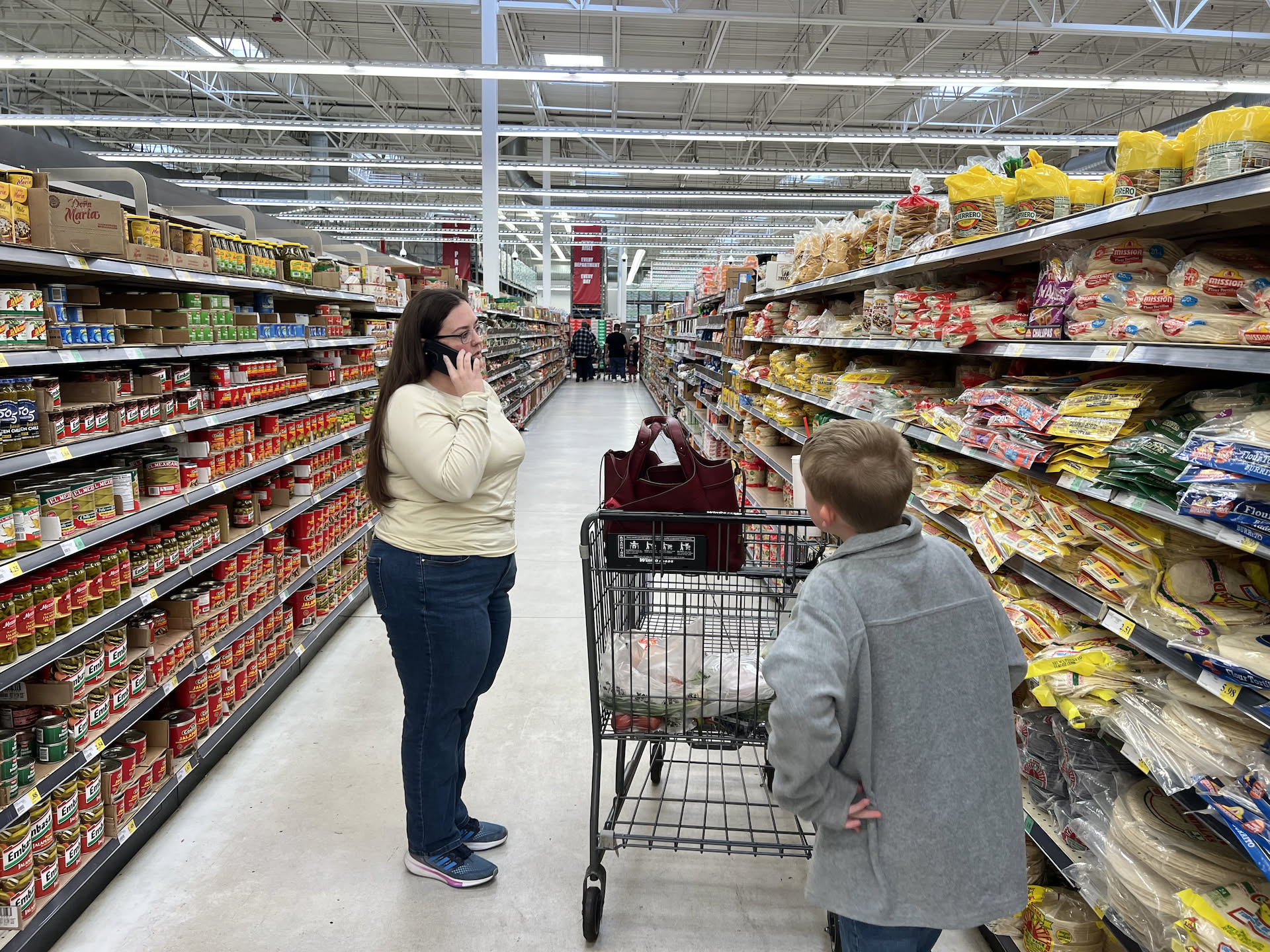After picking up Ethan, we went to WinCo for some grocery shopping.