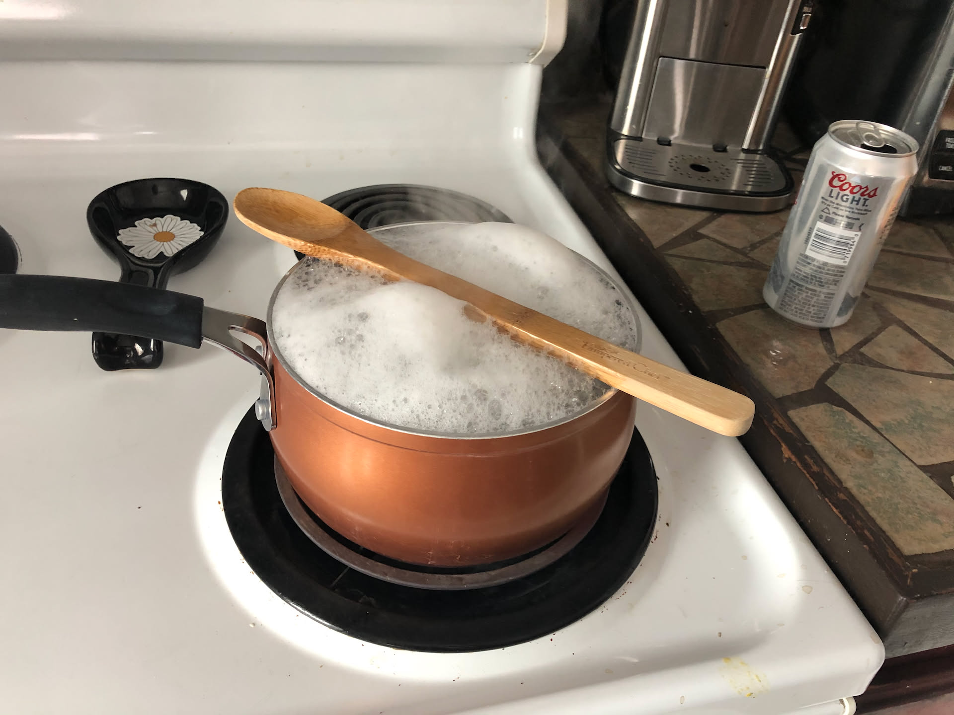 Nick is making ‘Nam’ for his lunch.