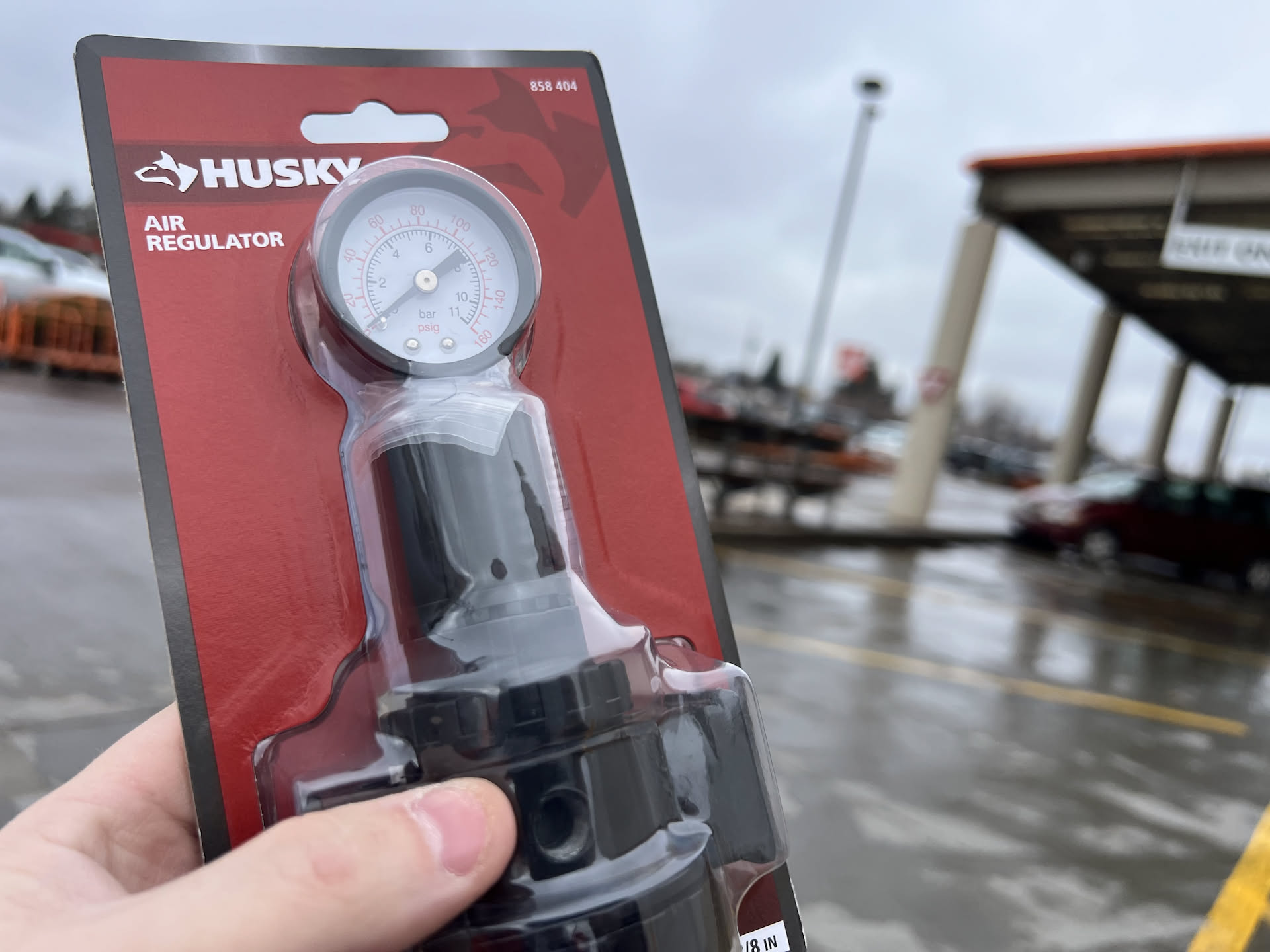After deliveries, Nick went to Home Depot to pick up an air regulator to fix a broken one in our dry cleaning plant… $47 dollars for this thing… geez.
