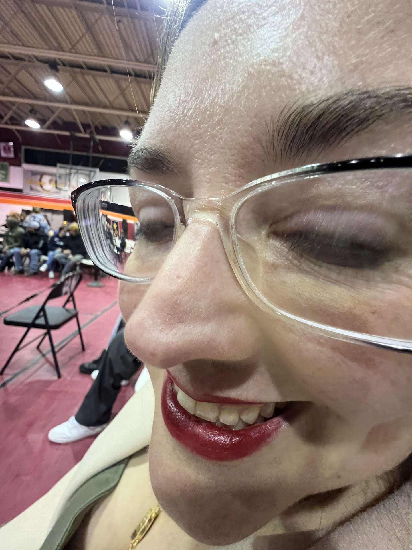 We had time to kill before the fights, so we were playing with the camera settings and taking goofy pics.