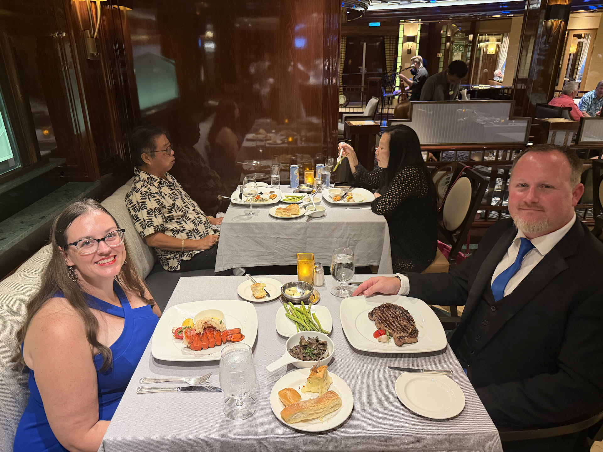 Our first fancy dinner on the ship!