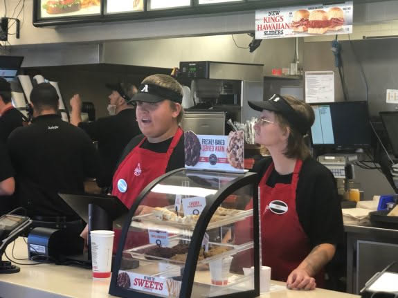 Arby’s for lunch. Found an old co-worker that I used to work with, had to send it to everyone.