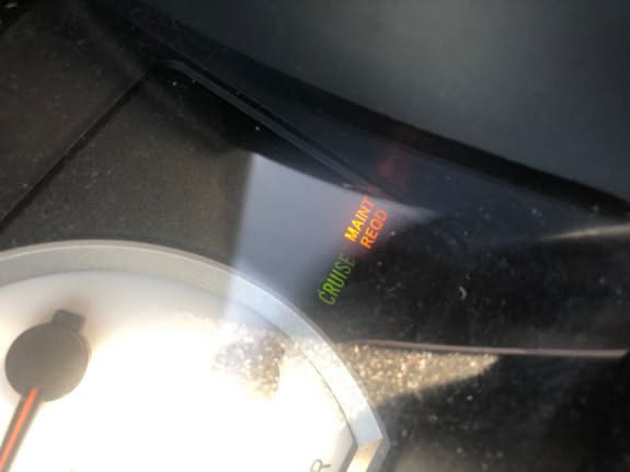 Stupid maintenance light came on in our small car… come to find out, it was because I never reset the oil timer when I changed the oil last time.
