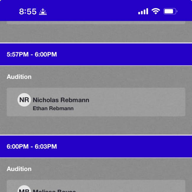 And officially got him signed up for his time slot.