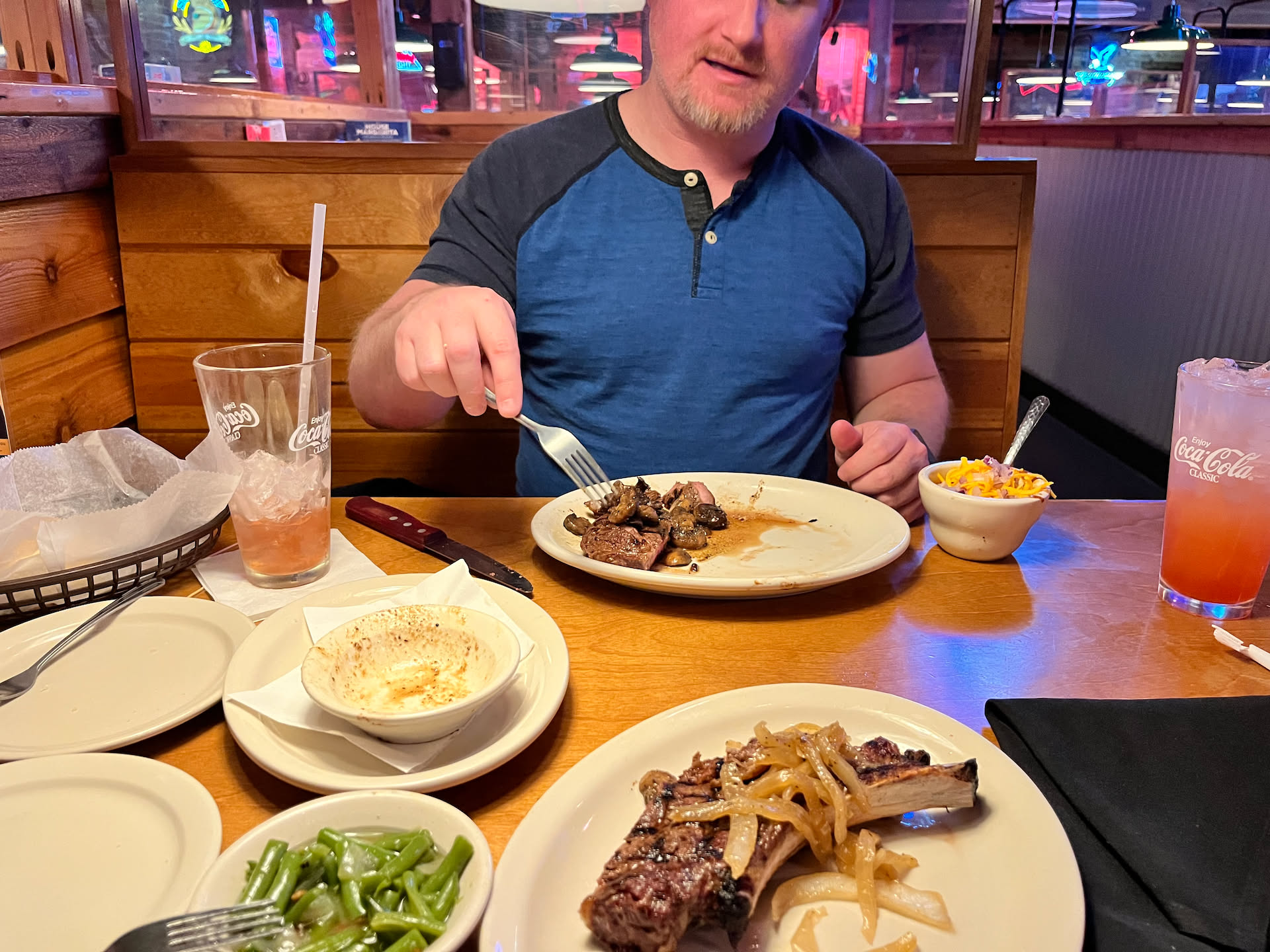 For dinner, we shared an amazing steak at Texas Roadhouse.