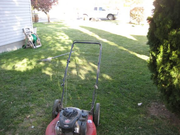 Came home and worked on the yard right away. Not many nice days left this year.