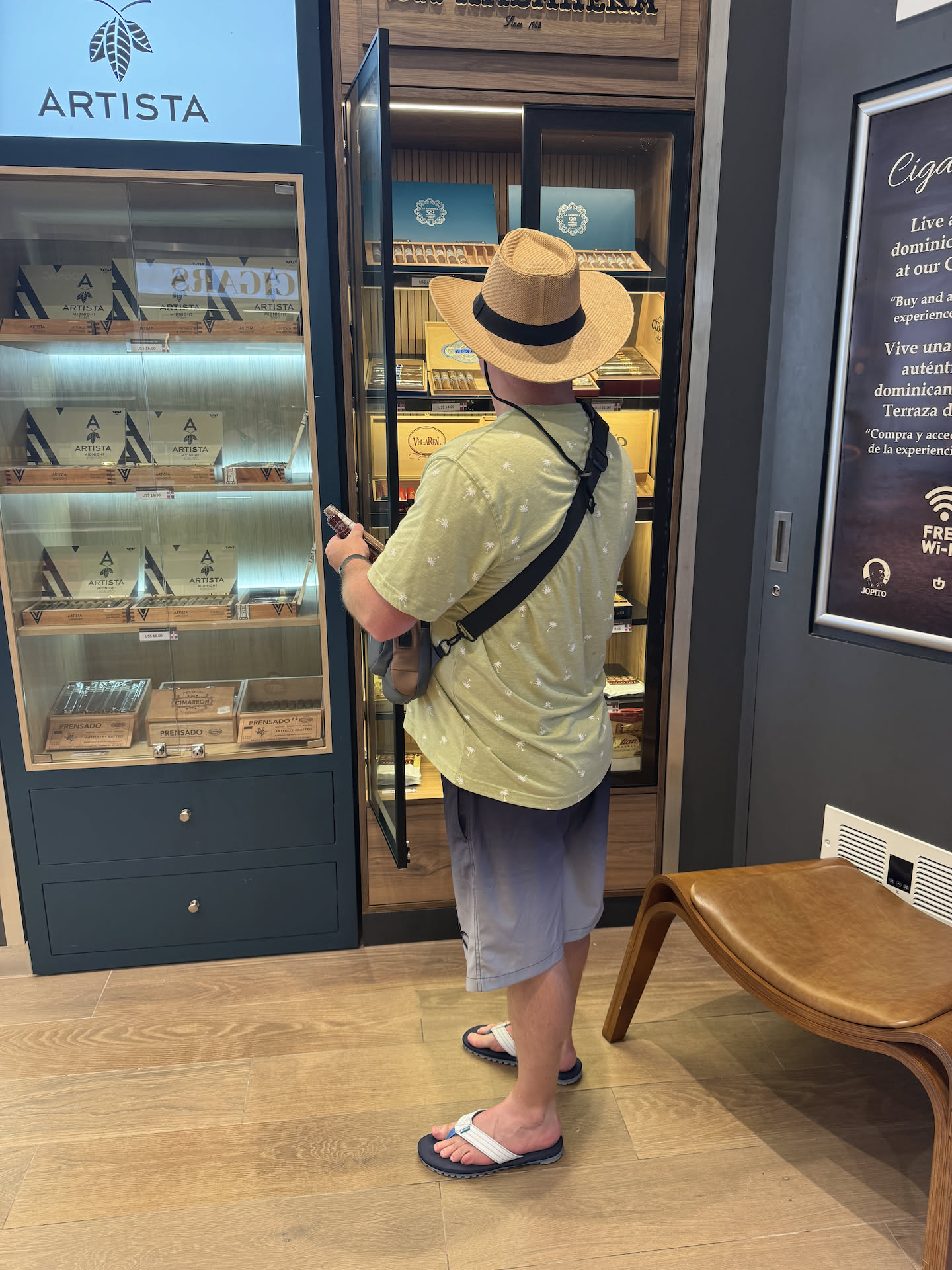 Of course he needed to get a cigar