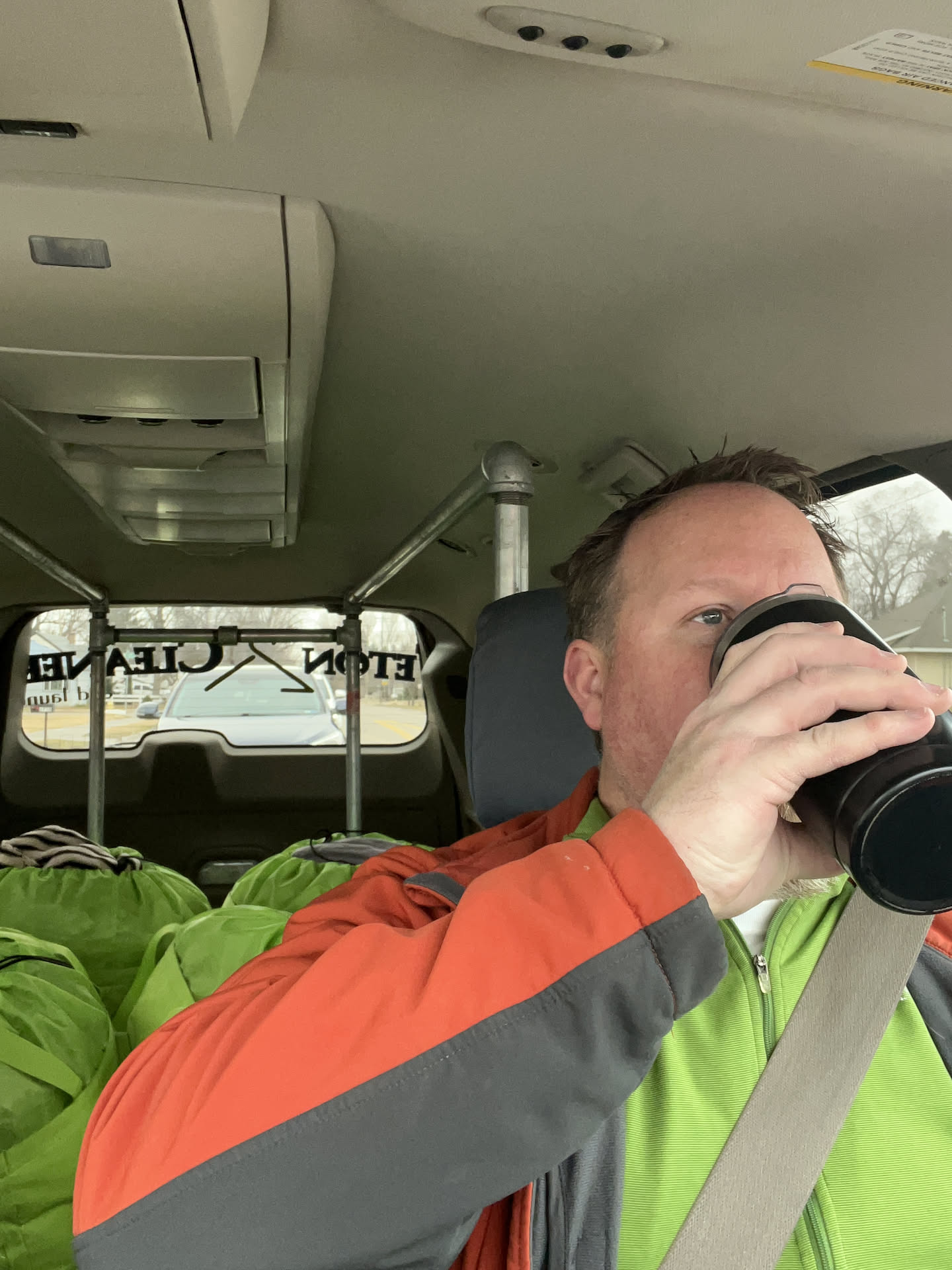 Lots of pick ups and deliveries today… Nicks gotta get coffee powered.