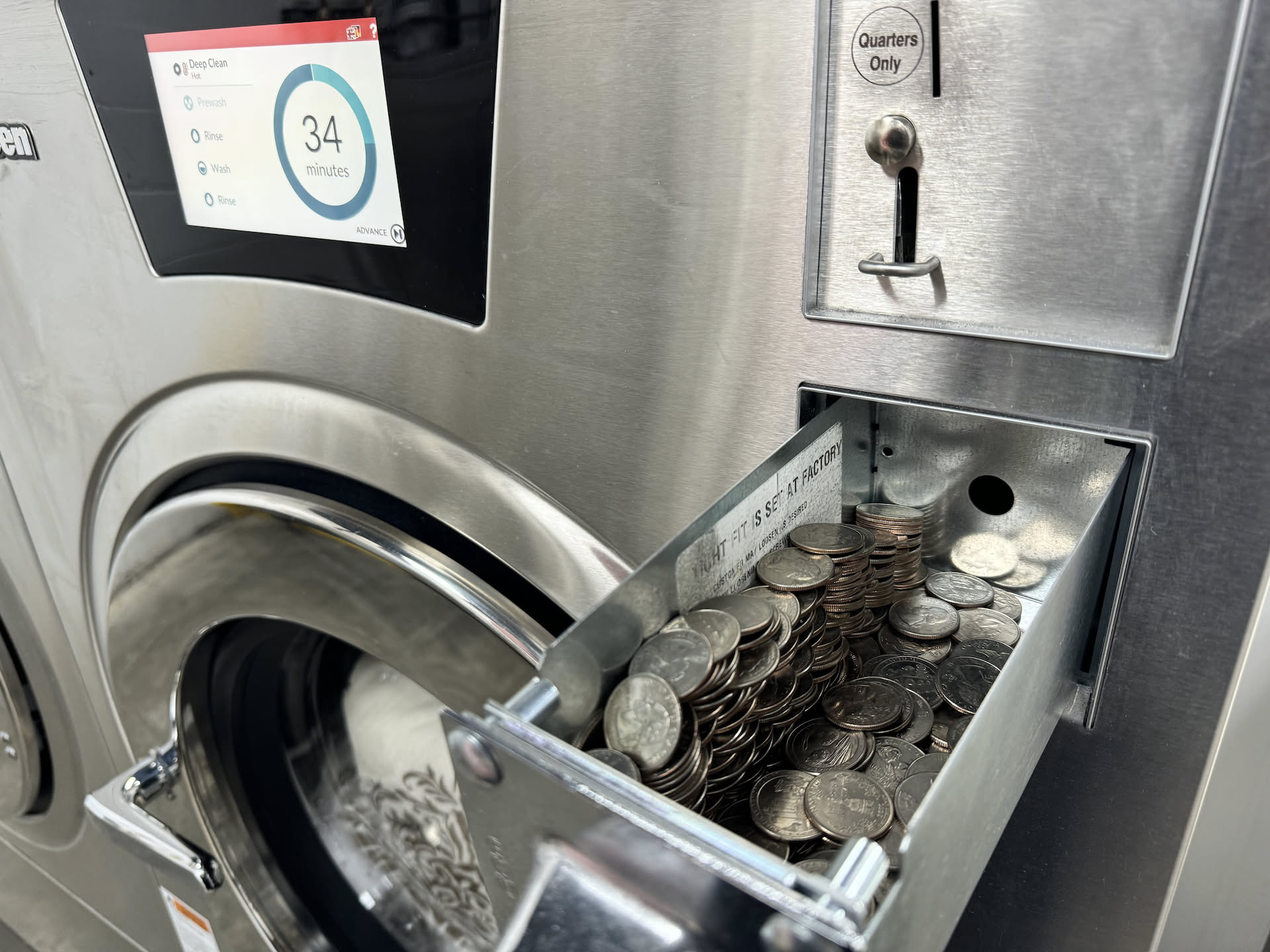 When we got back, Deanna did a quick quarter pill because she forgot the night before (and we don’t carry enough quarters to make it through the weekend).