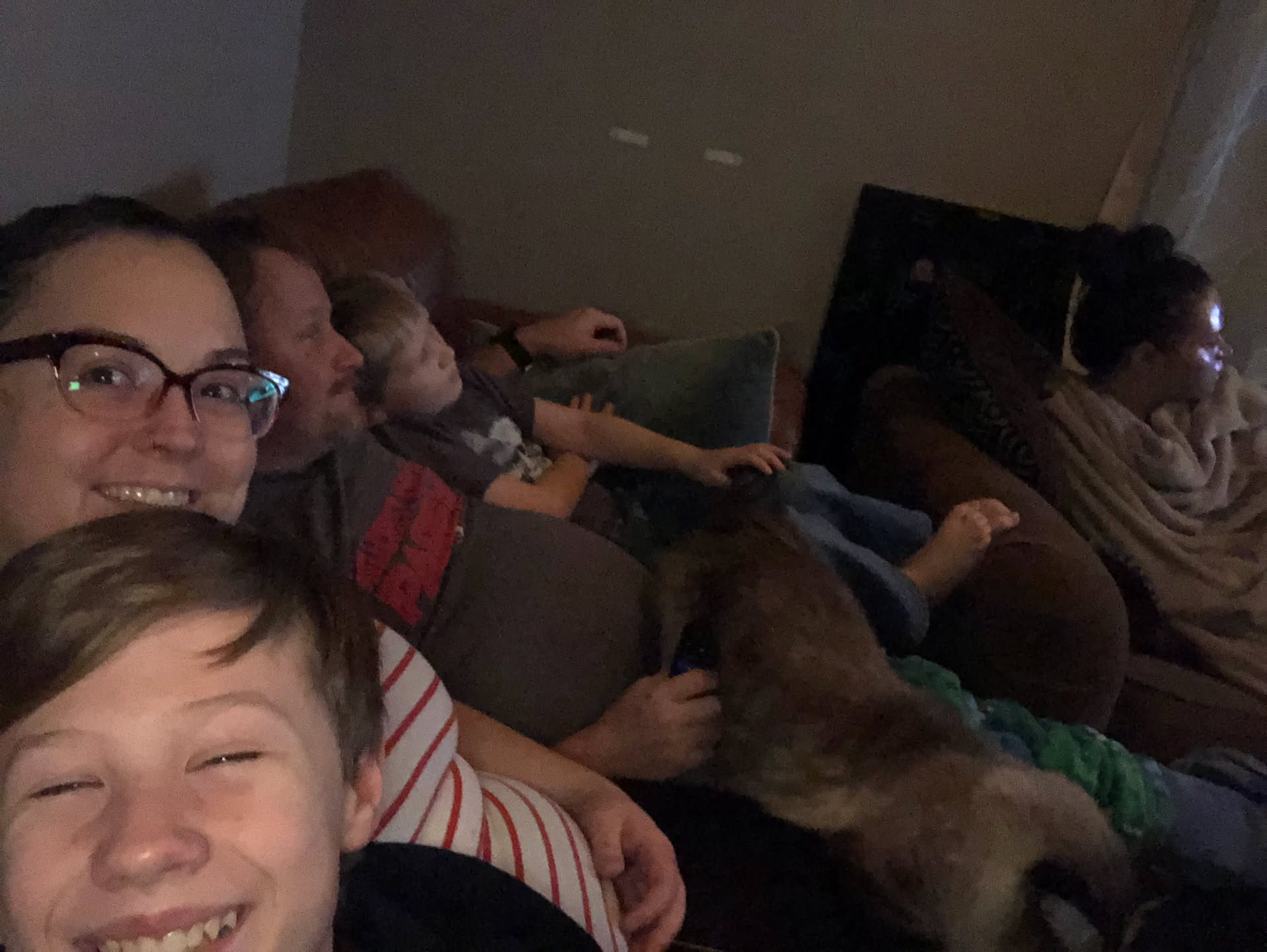 After dinner, we all cuddled up for movie(s) time. We watched ‘Uptown Girl’ and ‘The Naked Gun’. A couple of oldies but goodies.
