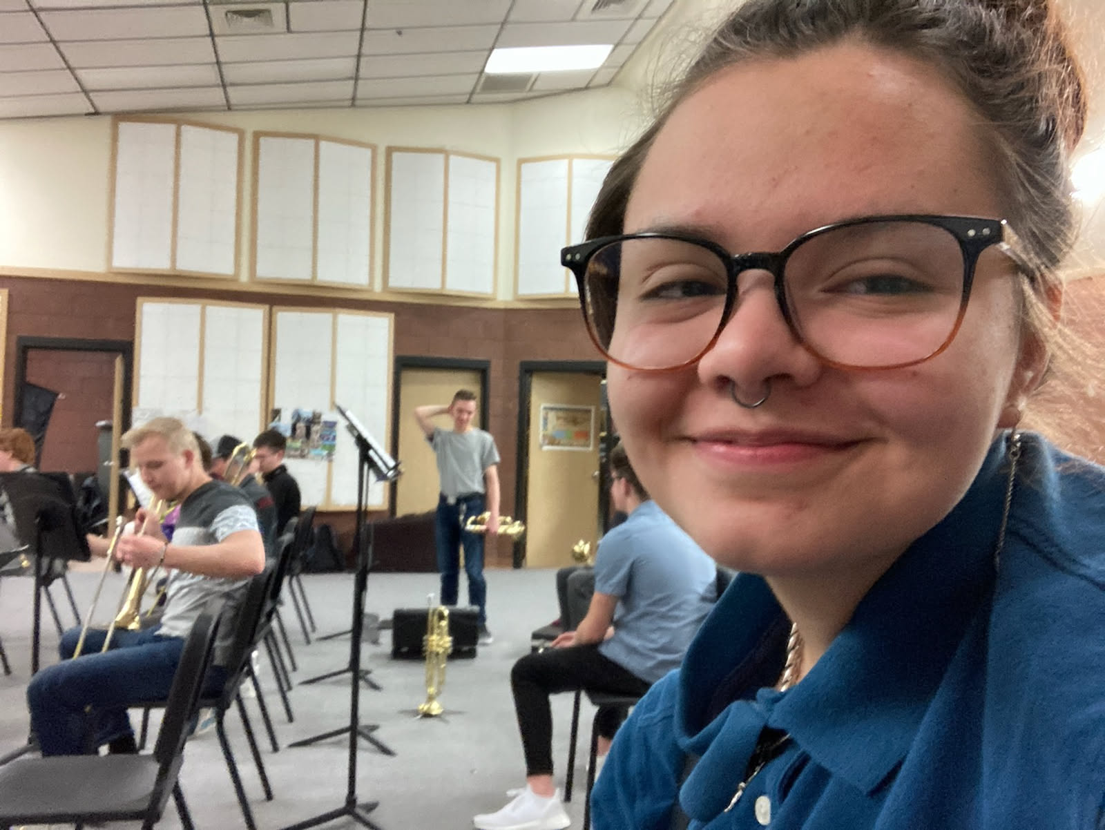 Getting ready to start 0 hour, Jazz band.