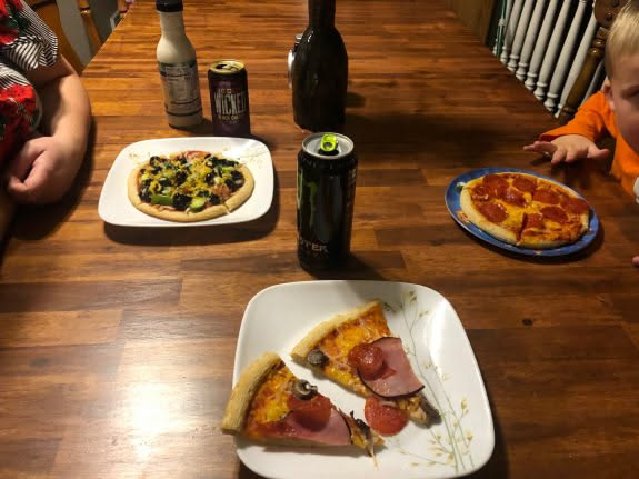 Came home and made home made pizza for dinner… was really good.