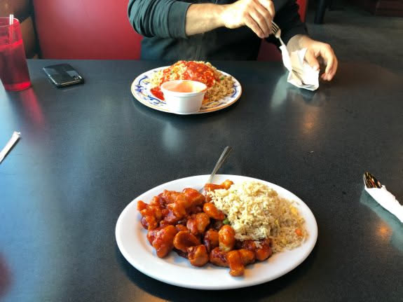 Tyson and I took an early lunch today.
