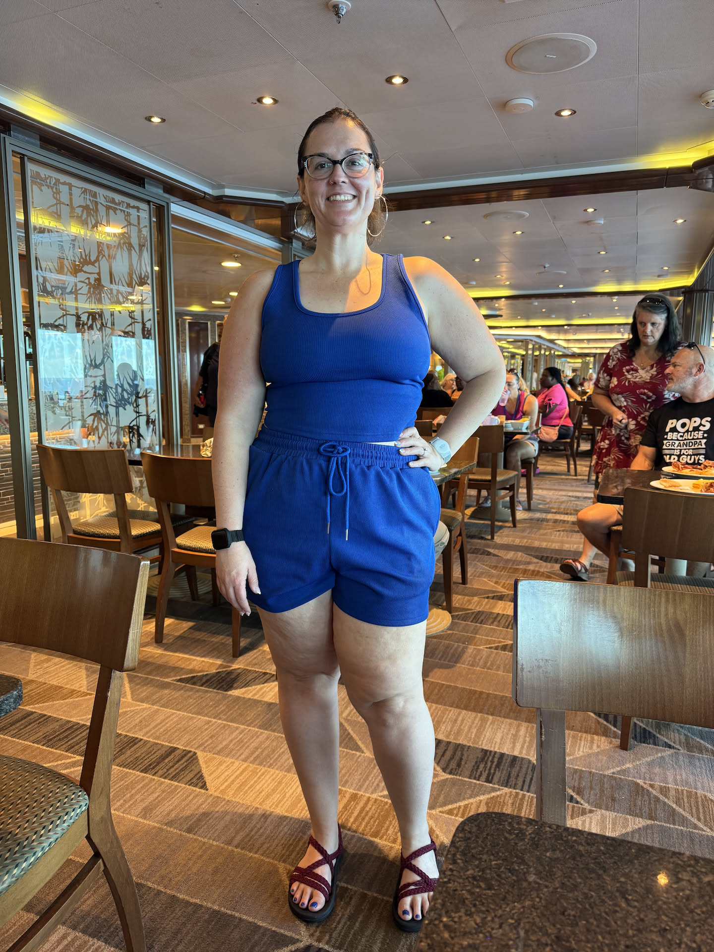 Showing off the fit.