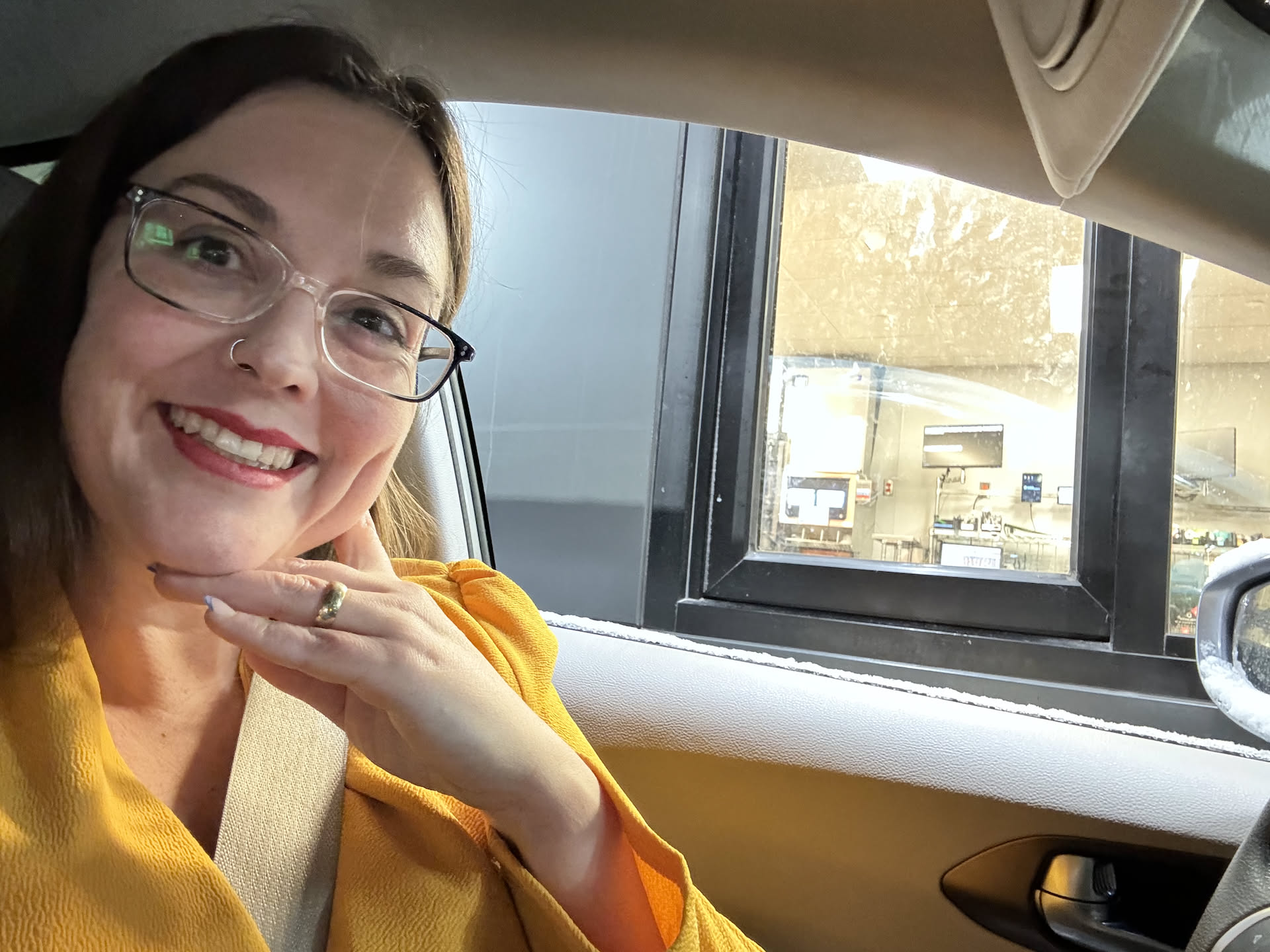 After closing, Deanna stopped in to get us some late dinner at McDonalds.