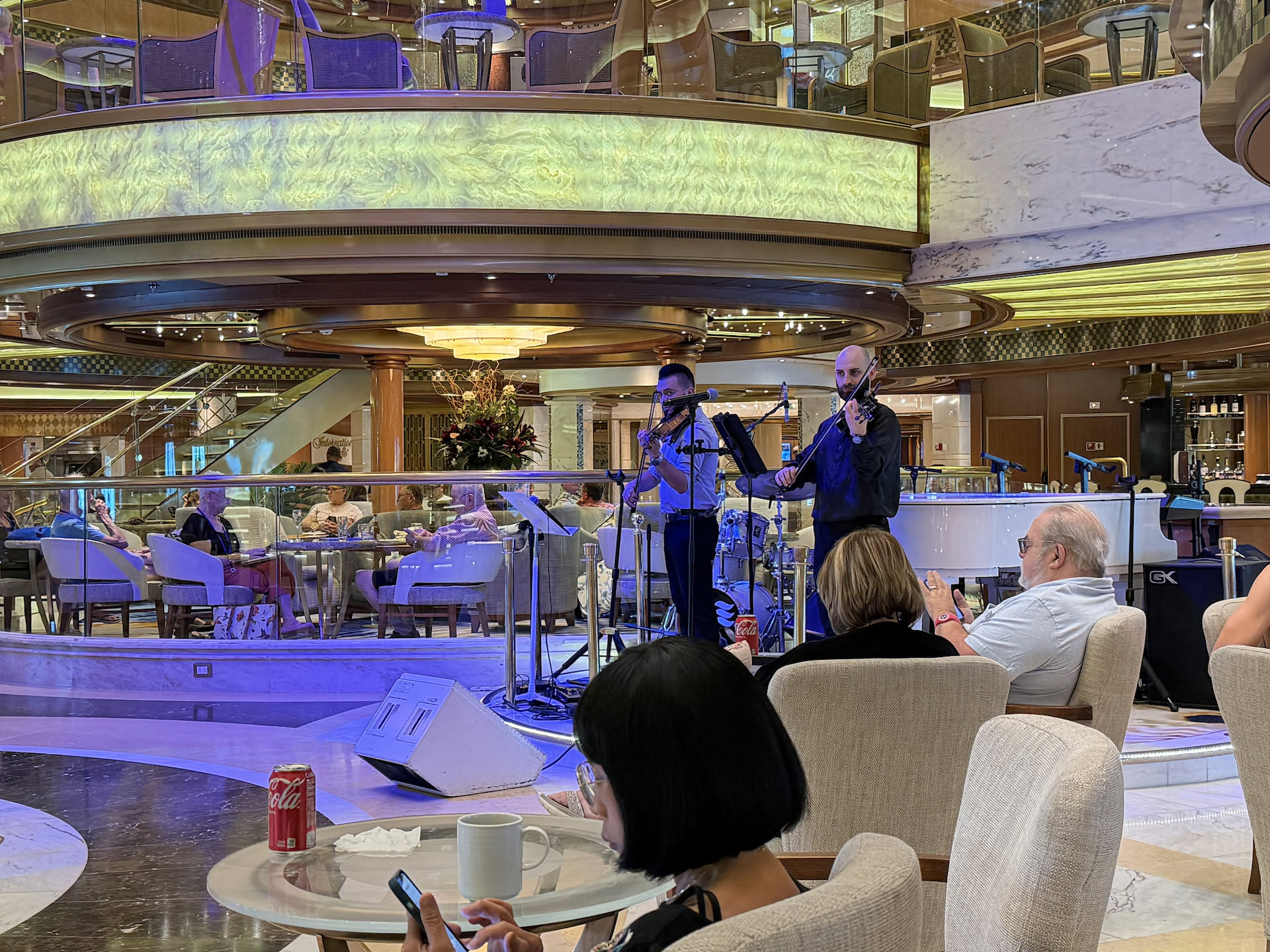 Enjoying some live music in the Piazza.