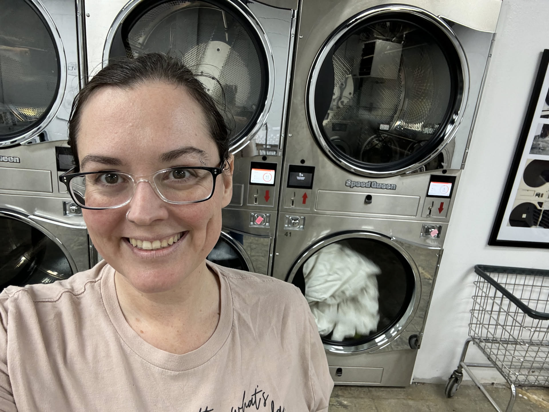 Deanna’s night to work the laundromat.