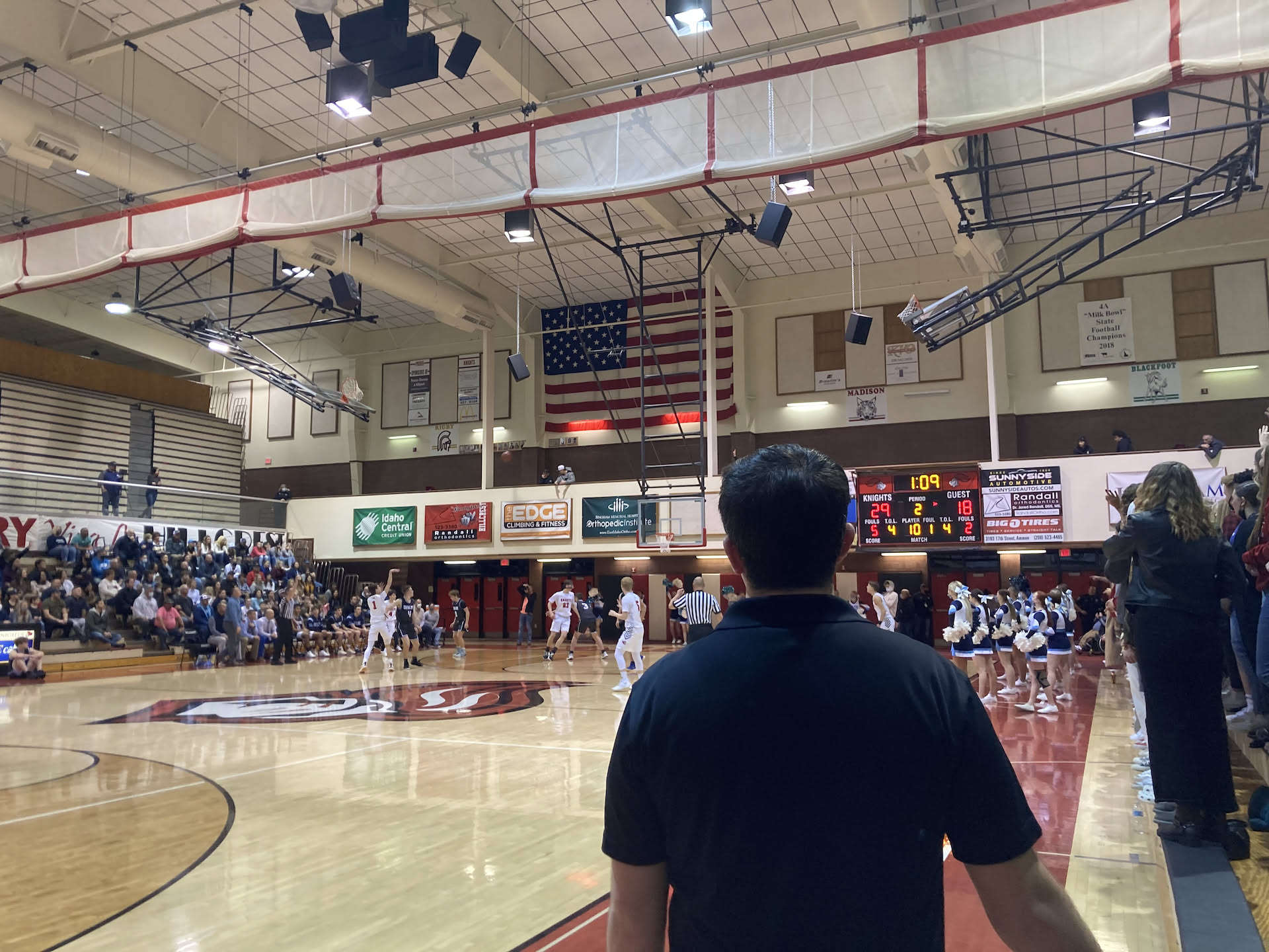 While we were eating dinner, Airalynn went to her HS basketball game.