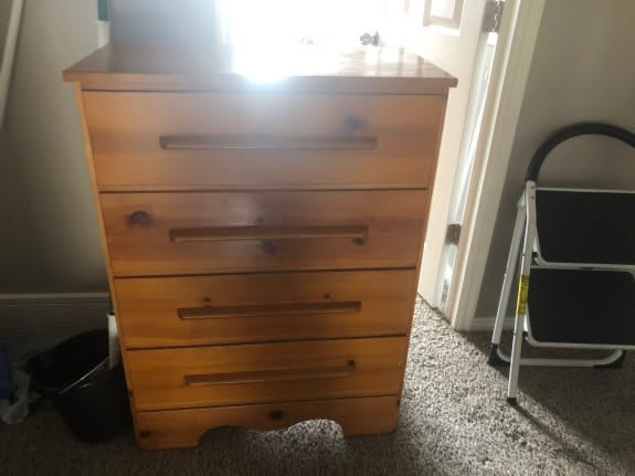Did a lot of cleaning in Ethan and Dominick’s room today… Sold this dresser since I bought them a bigger one.