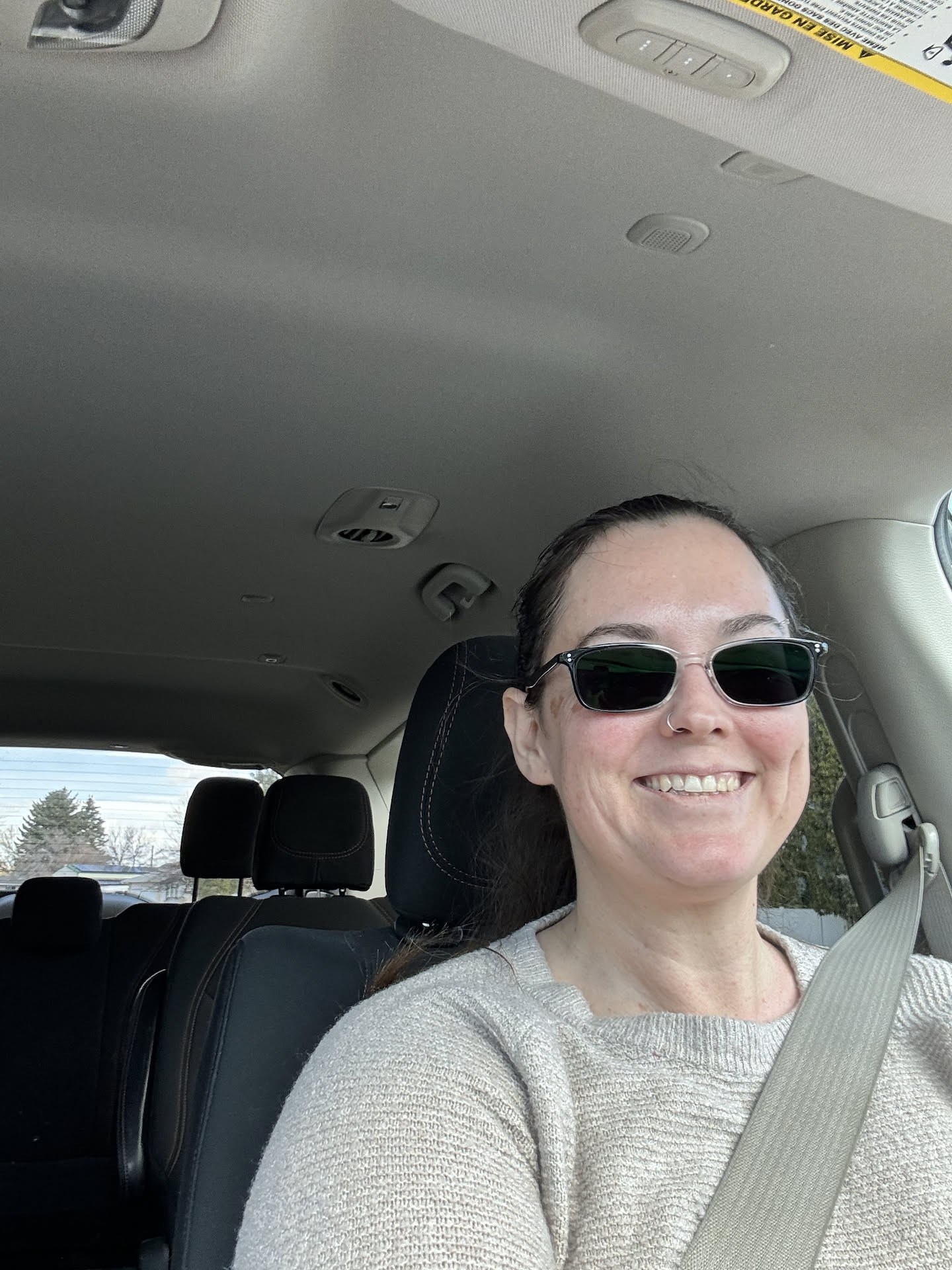 Deanna on her way to to pick Airalynn up from Pocatello for her to come stay with us.