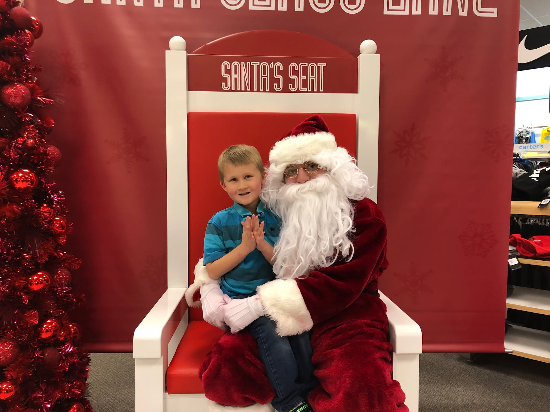 Took Ethan to see Santa today.