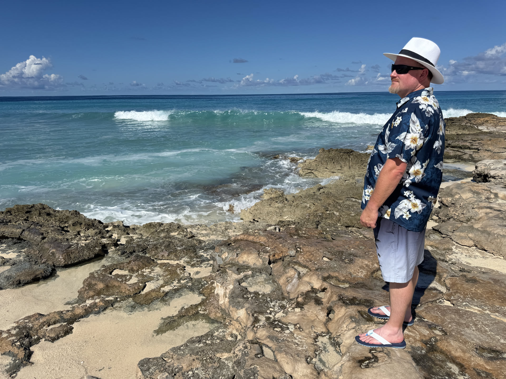 Found a beautiful beach, but it was too rocky.