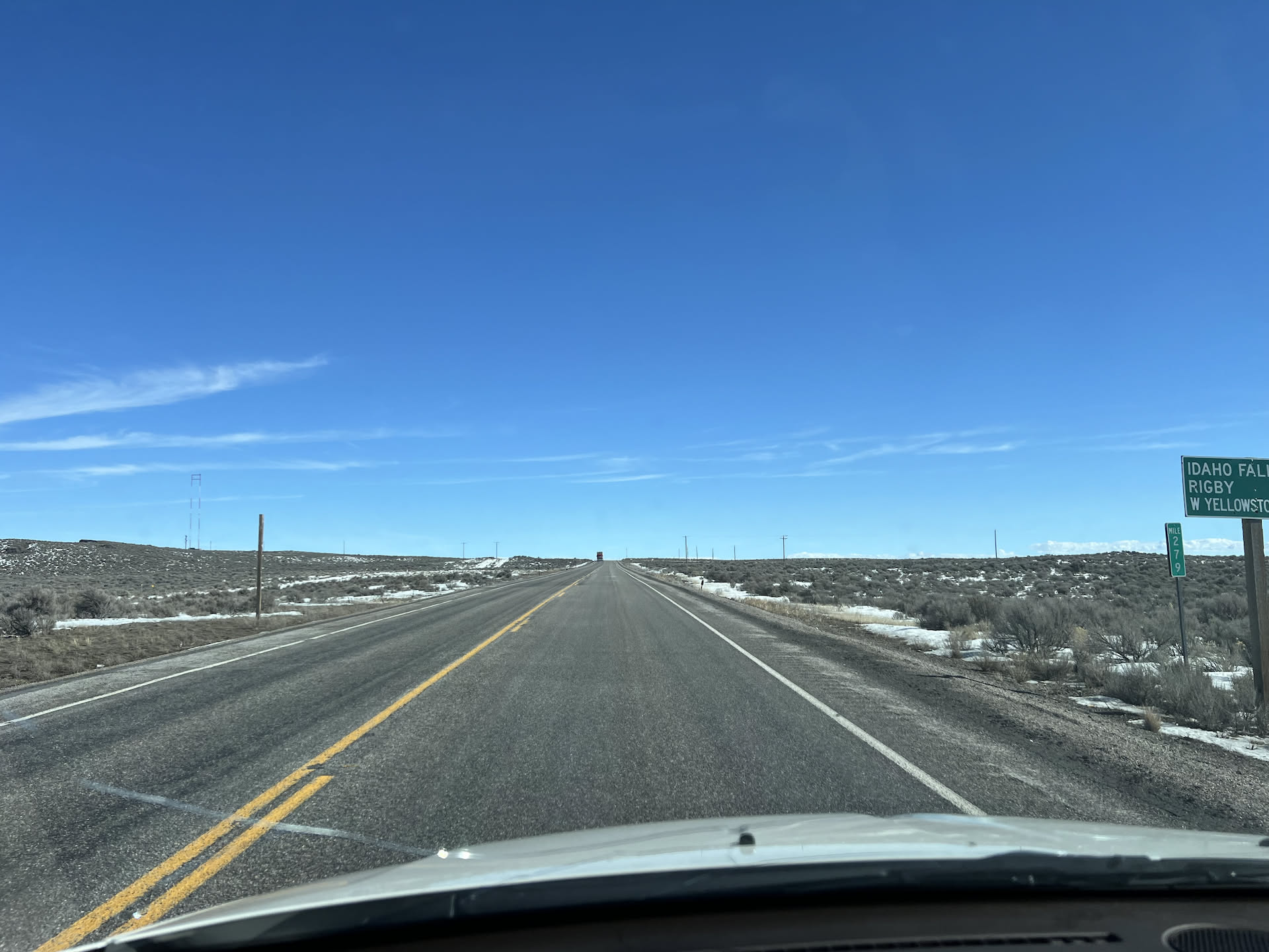 Nick’s long day of deliveries today, but he is grateful for the warm weather, blue skys and clear dry roads.