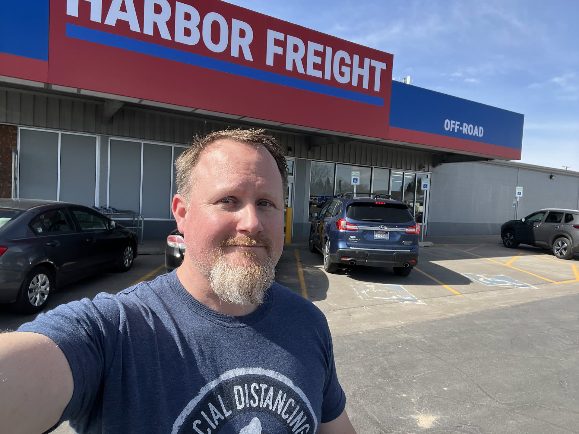 After evaluating, Nick took a trip to Harbor Freight for the tools that he would need for the job.