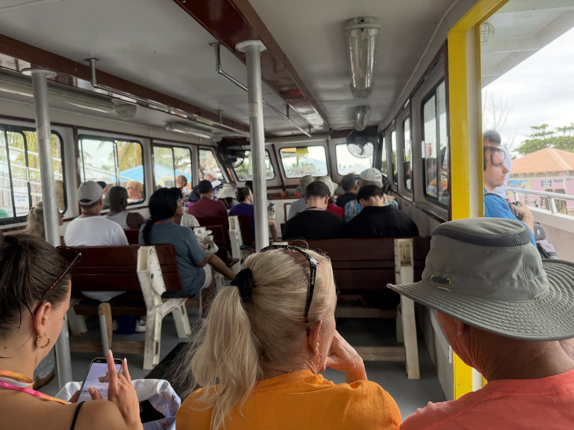 On the shuttle going back to the ship… Weather has us not spend a long time.