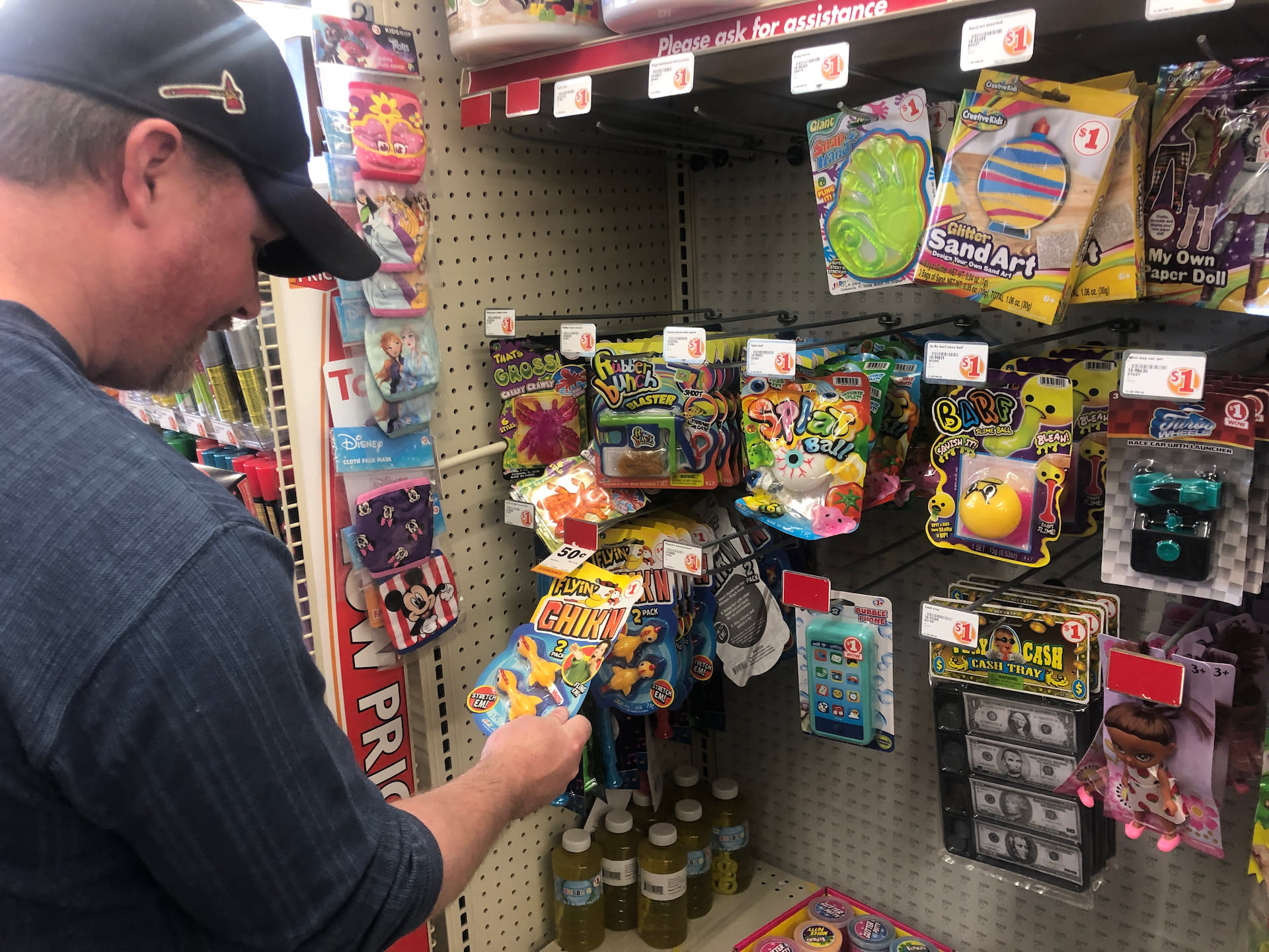 We needed to get some charging cables because we forgot to pack them, so we went to Family Dollar (the only store in this town) and Deanna let Nick pick out a toy since it was his birthday!