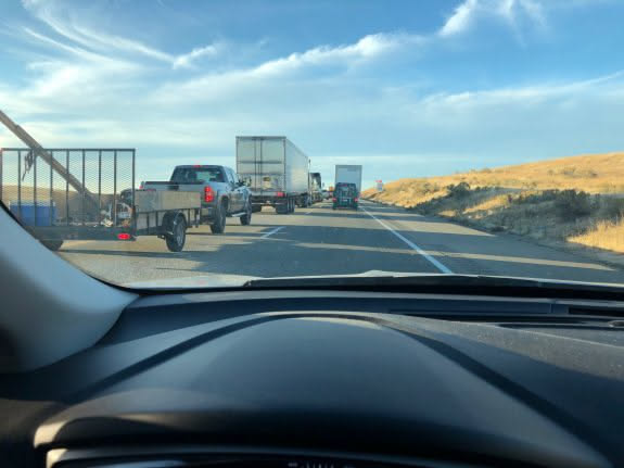 And wouldn’t you know it… the traffic is stopped as soon as I get back on the road.
