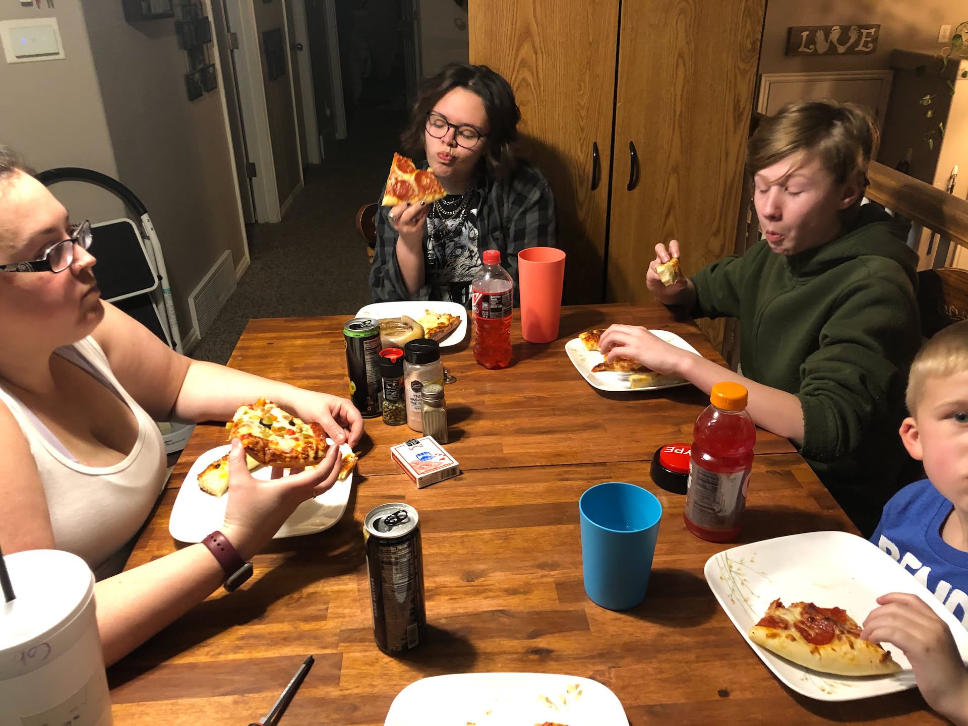 Made some Crazy Mike’s frozen pizza for dinner
