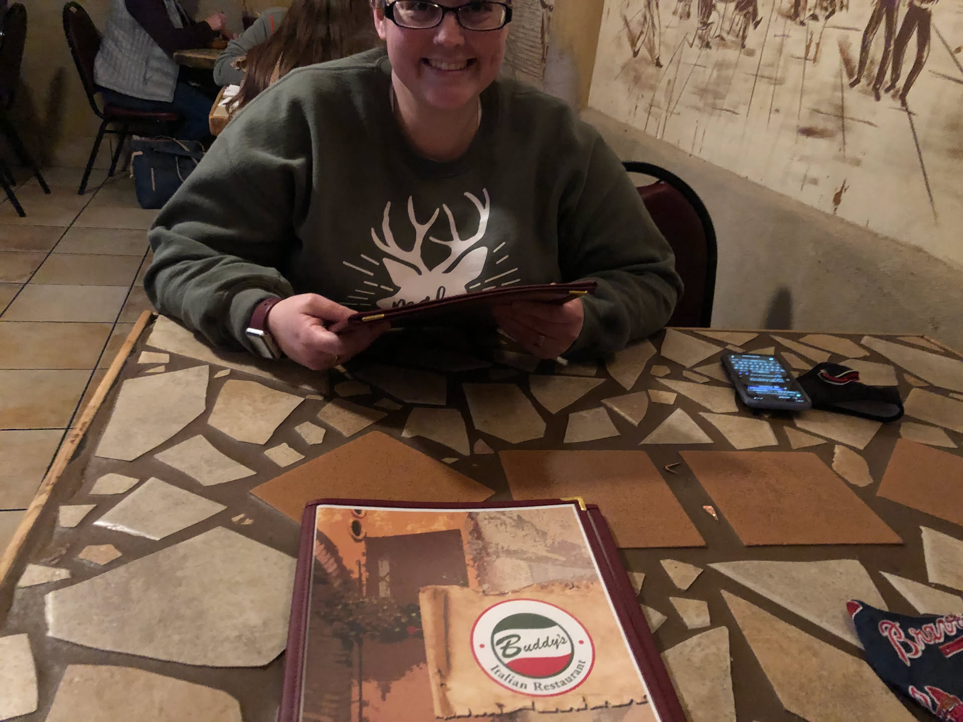 For dinner, she took me to a fancy restaurant called Buddy’s