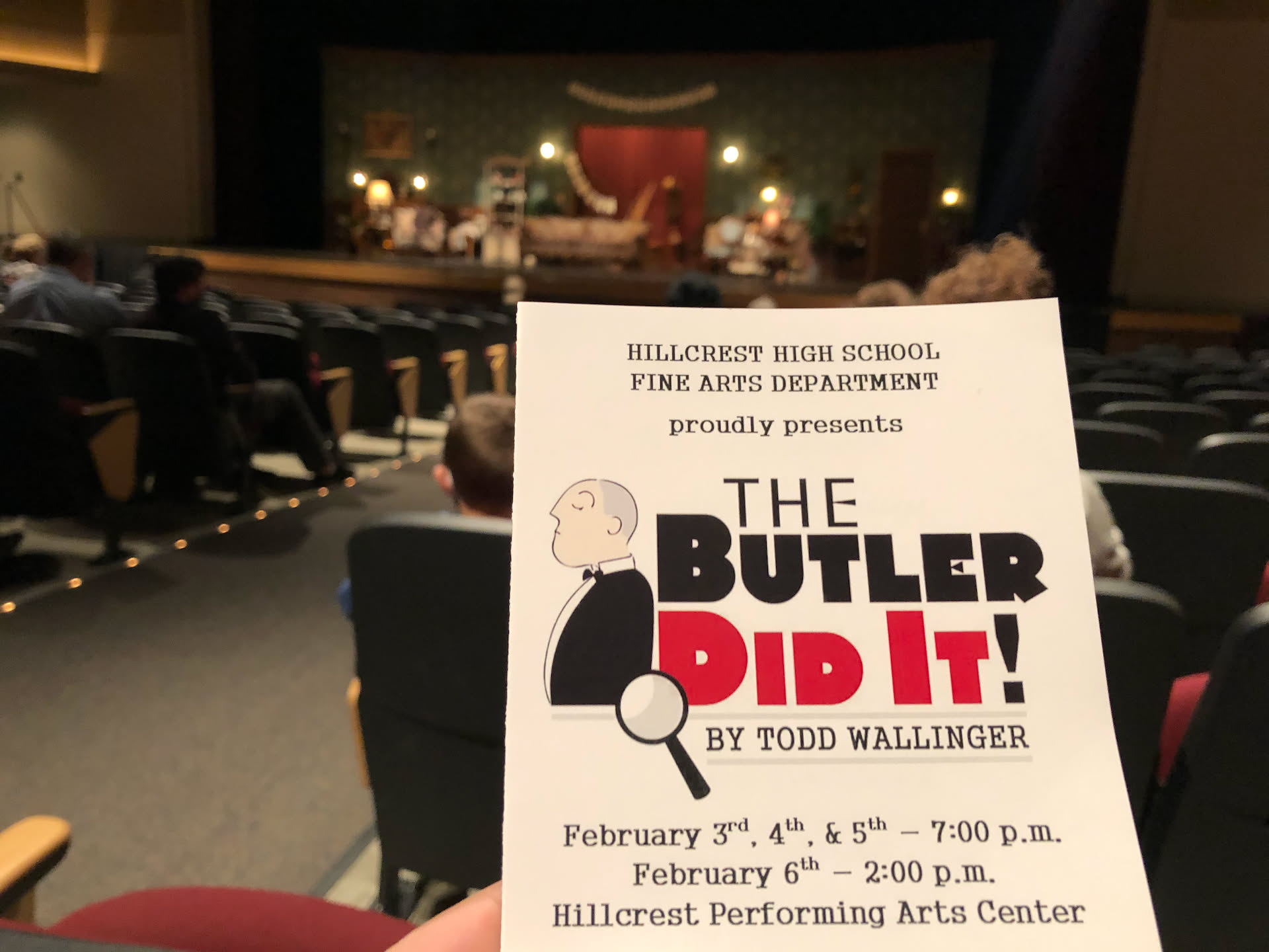 Airalynn and I went to a play. It was surprisingly good!