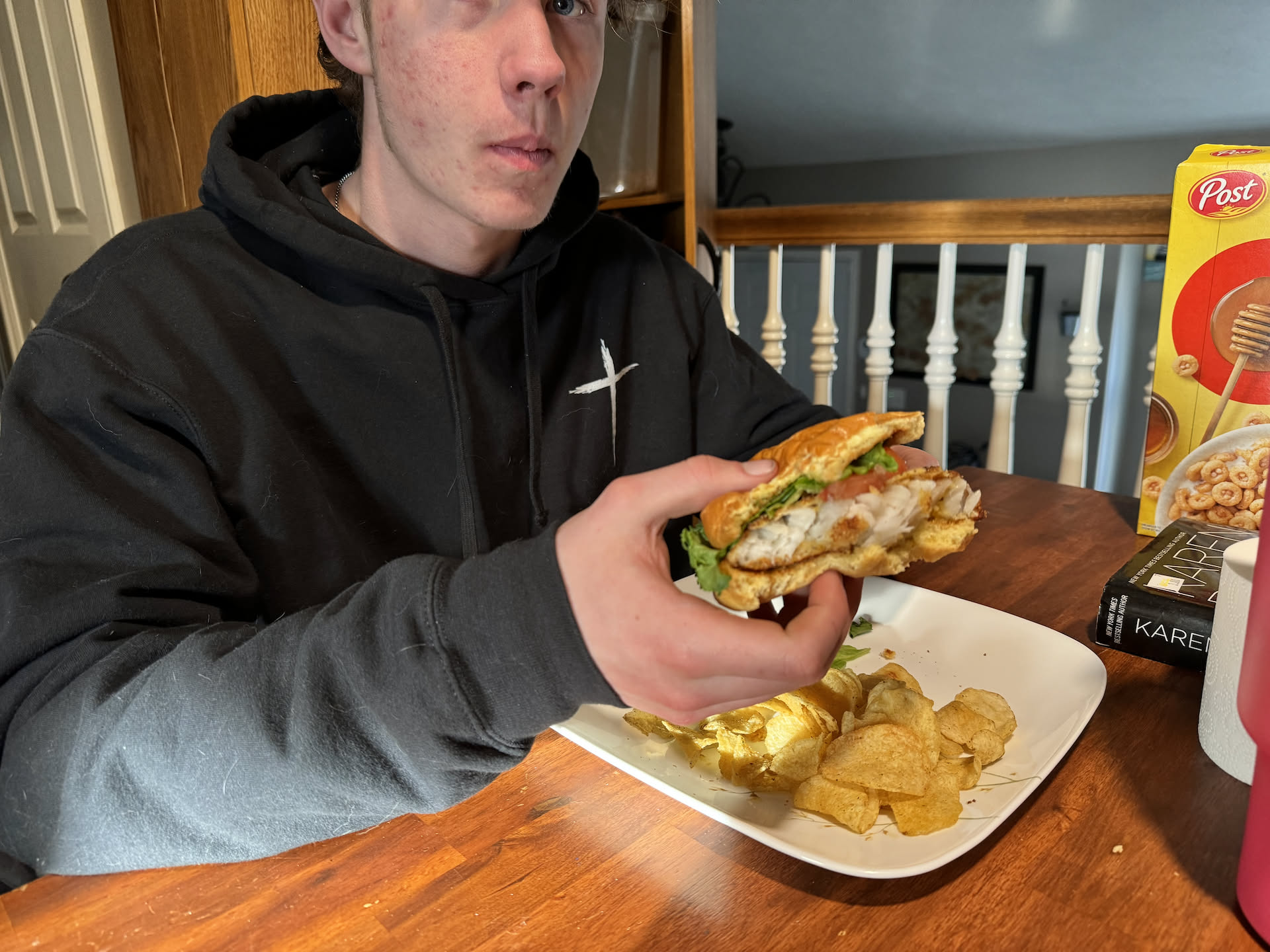 Deanna made her and Avery some fish sandwiches for dinner… Nick really missed out cause I guess Avery LOVED them.