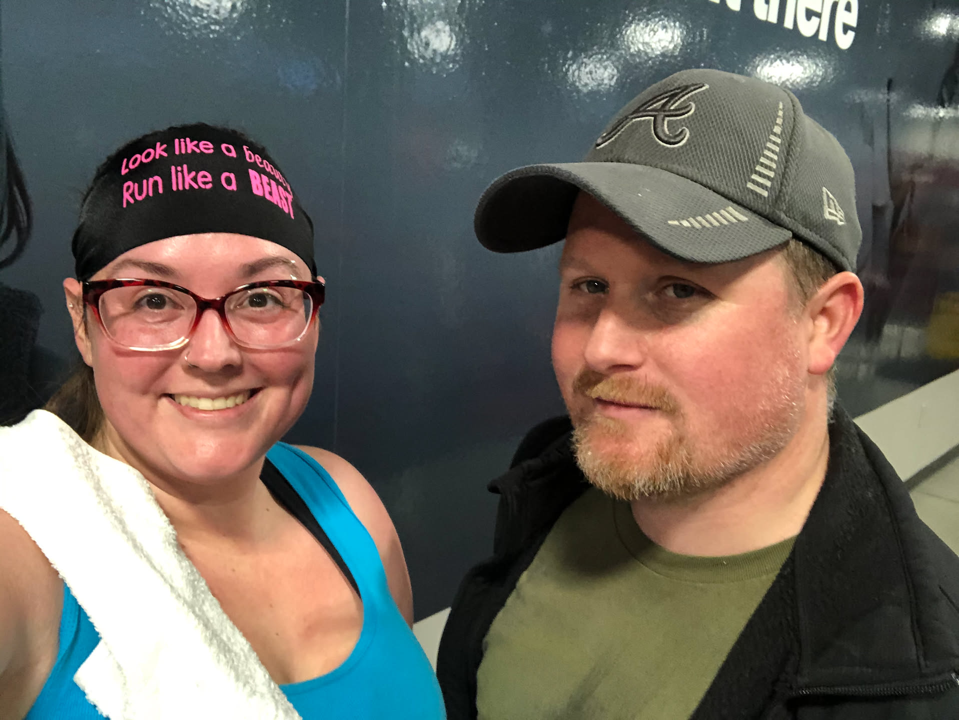 Turning into a couple of gym rats… another evening spend at the gym.